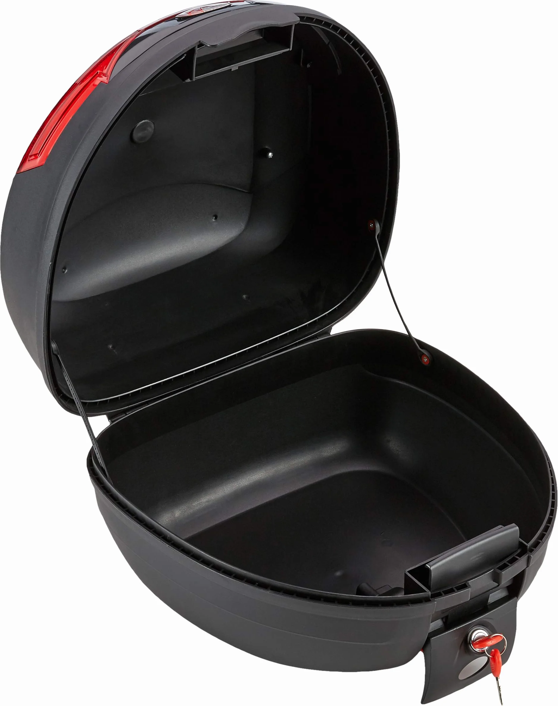 Bauletto 32 L con frecce e luci di stop per moto scooter quad argento