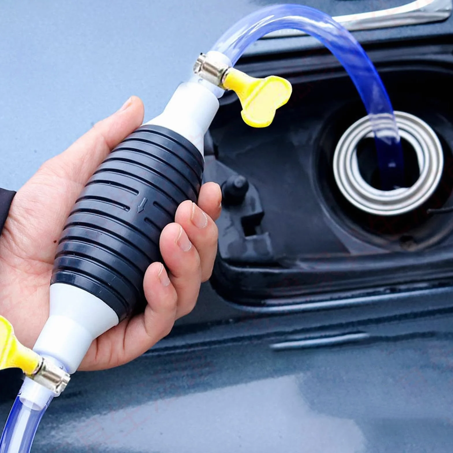 Pompa A Sifone Per Olio – Sifone Manuale Portatile | Pompa Manuale Per Per Liquidi | Kit Tubo Flessibile Multifunzionale | Tubo Di Trasferimento Fluido Per Gas Combustibile Resistente Al Calor