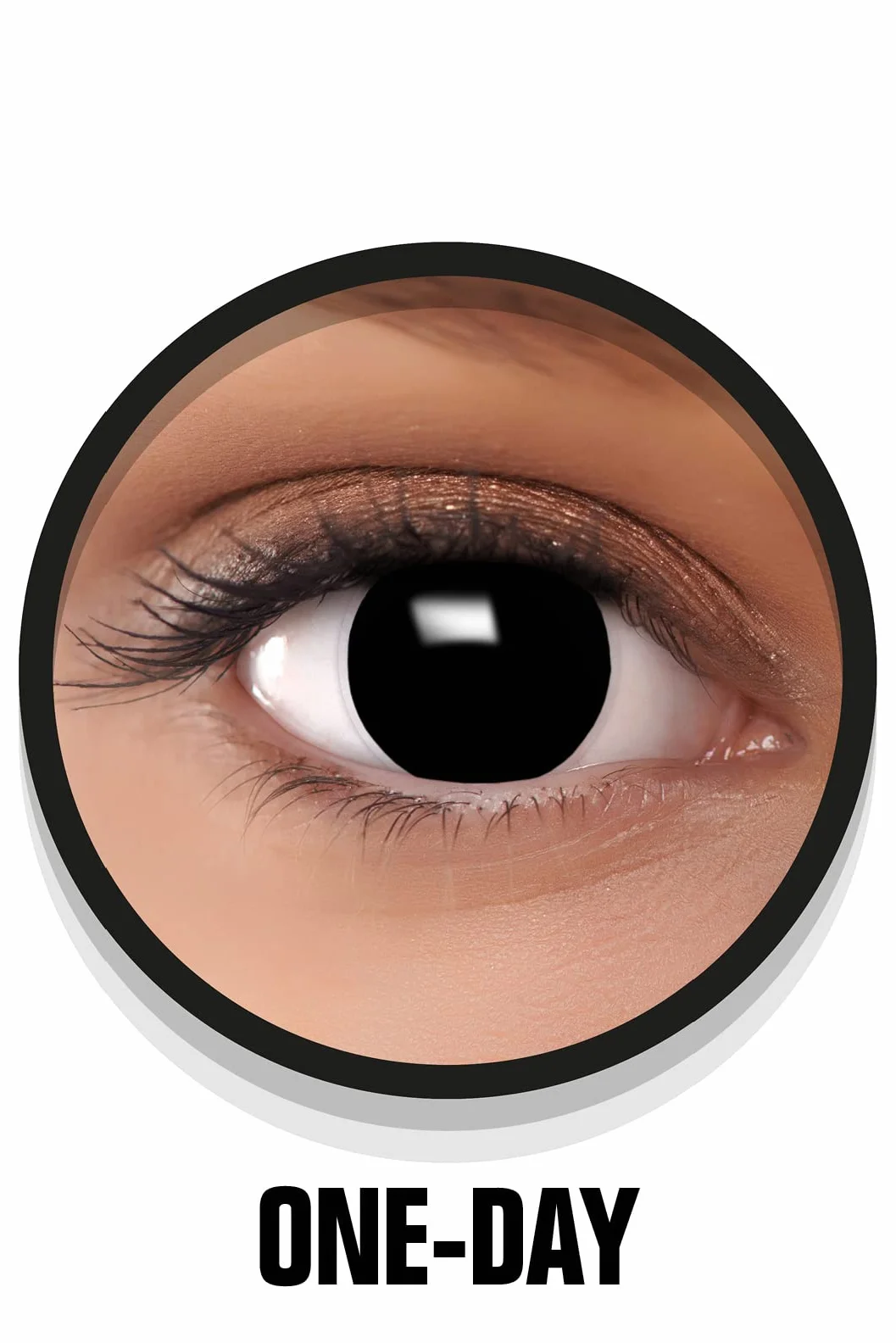 FXCONTACTS Lenti a contatto colorate STREGA NERA, 2 pz (1 paio) – Ideali per Halloween e carnevale