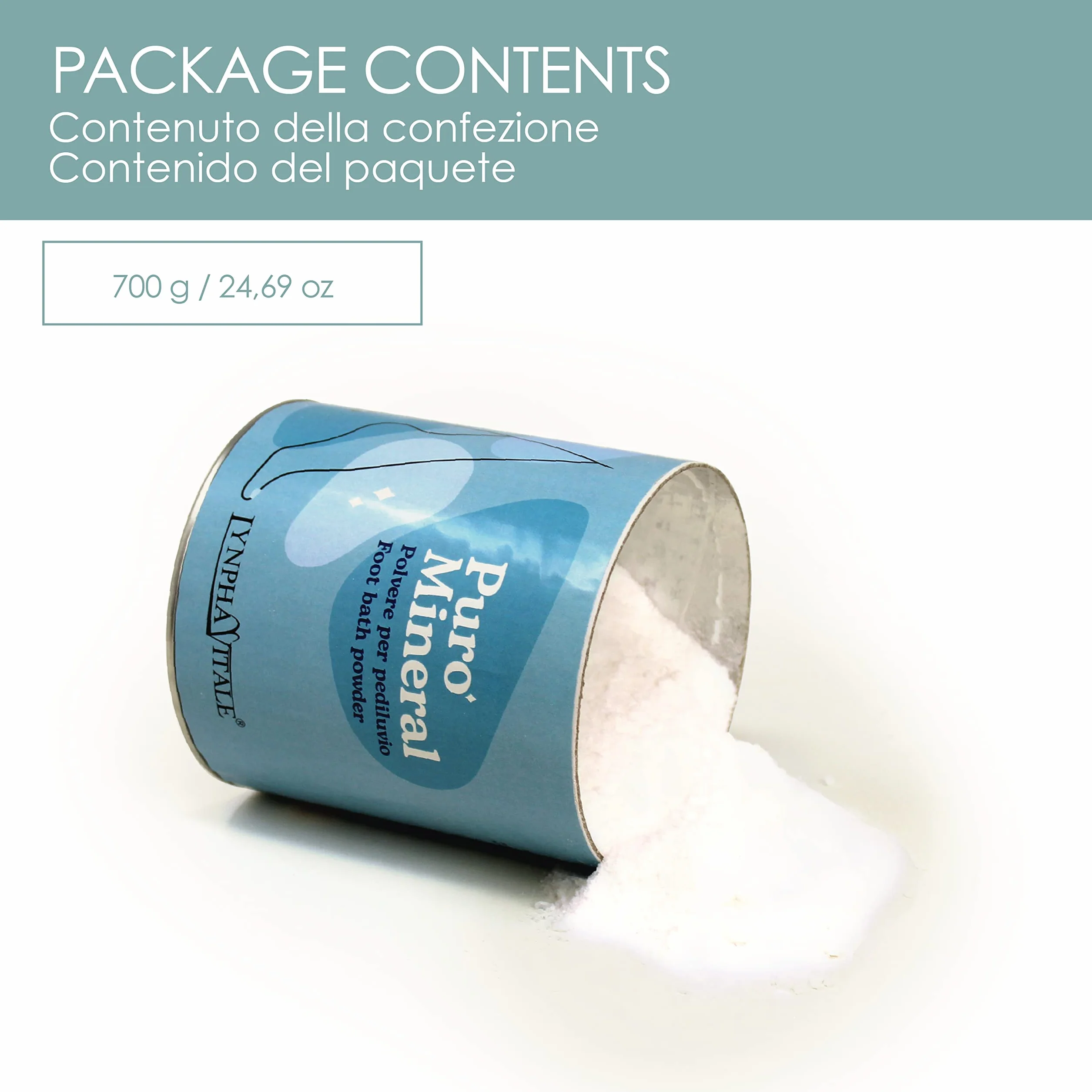Lynpha Vitale Allume di Potassio Polvere Puro Mineral 500 gr - Ideale per Pediluvio e Cattivi Odori