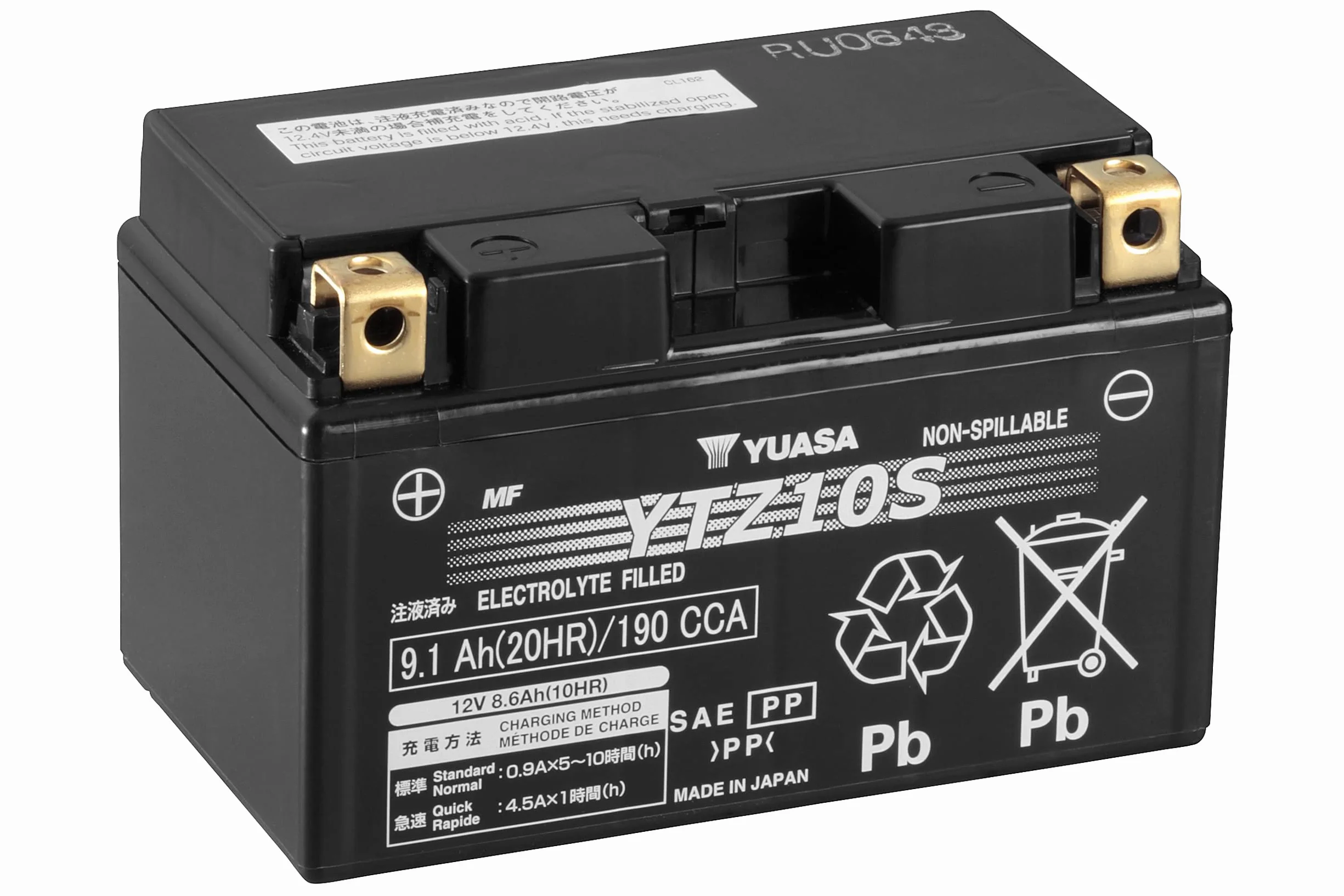 Yuasa YTZ10S Batteria da 12V ad alte prestazioni senza manutenzione
