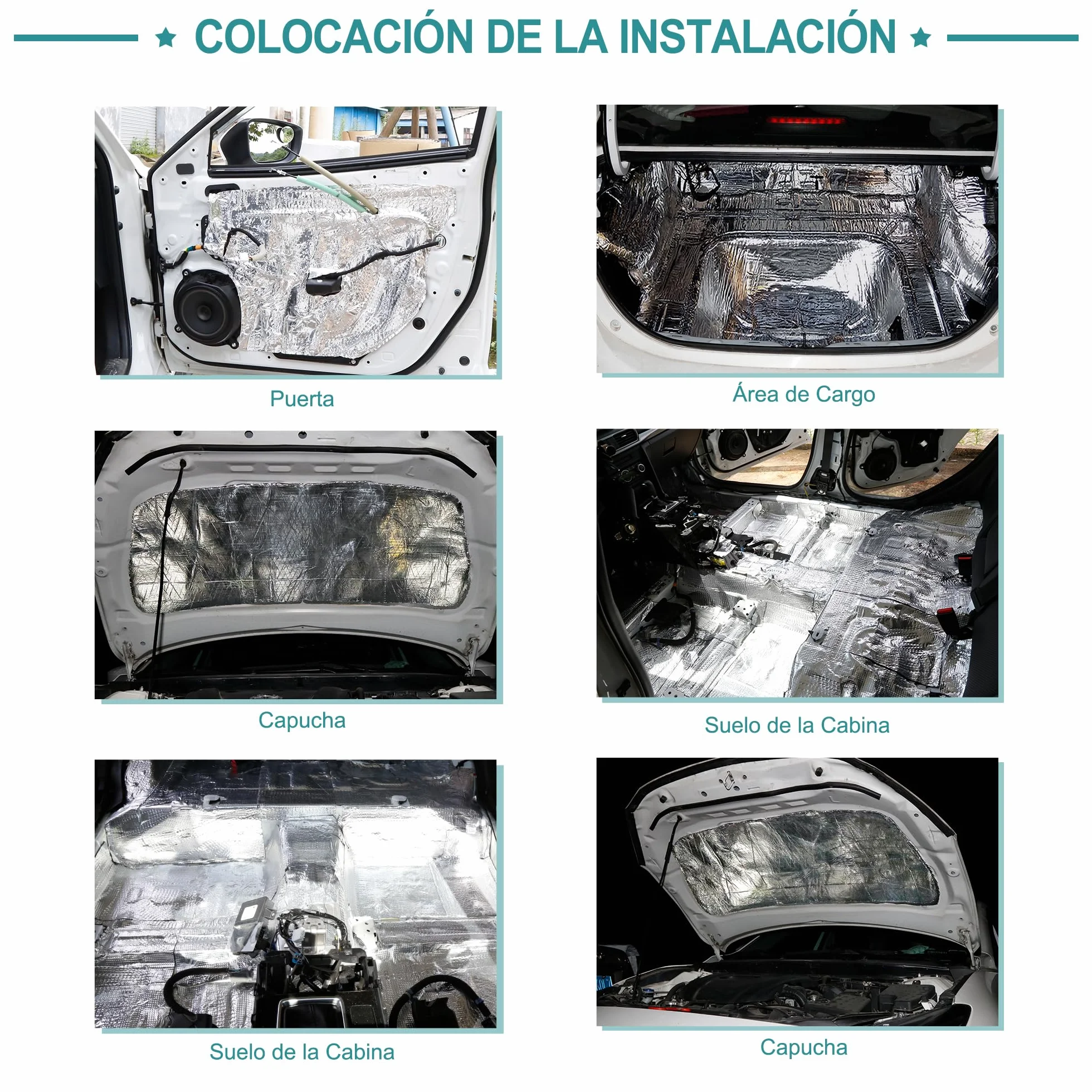 QUARKZMAN 5mm Isolamento Termico per Auto Adesivo 60'' x 40'' 152x100cm Insonorizzazione Cofano Motore