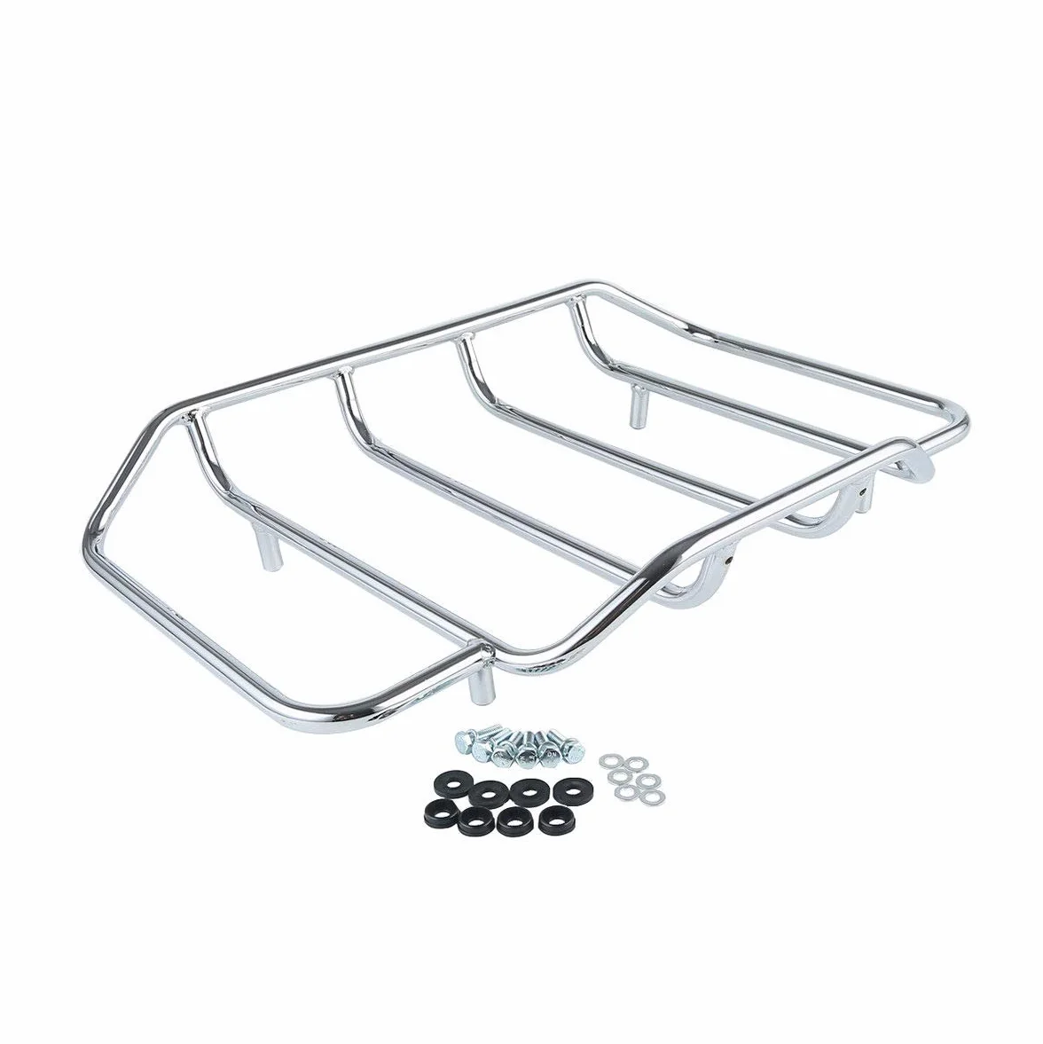 TCMT Tour Binario Portapacchi Cromo Adatto per Harley Touring Electra Street Road Glide King FLH FLHX FLTR 1984-2018