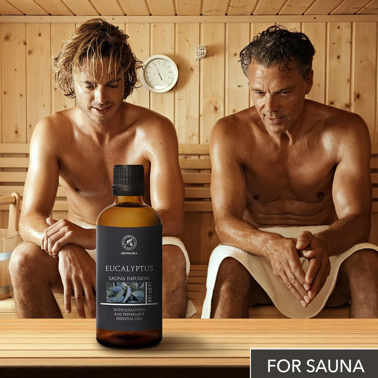 Olio Essenziale di Eucalipto e Menta Piperita 100ml per Sauna e Bagno - Aromaterapia Naturale