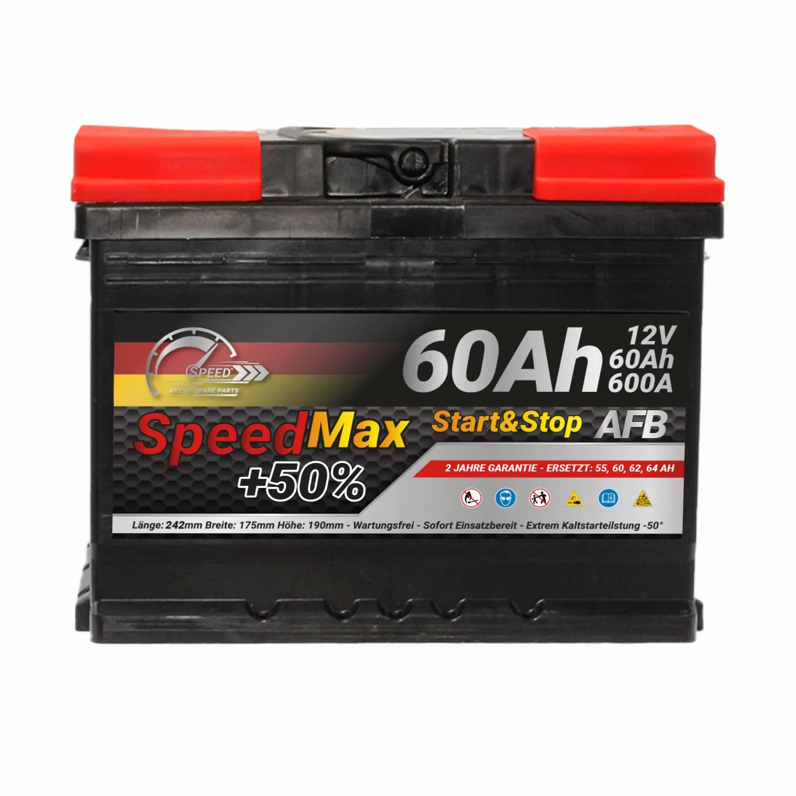 SMC bateria Auto 60Ah AFB Speed Max 600A 12V L2 Start&Stop 242x175x190 mm EFB