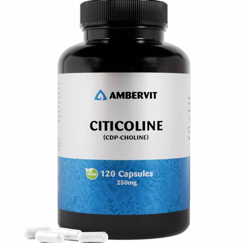 Ambervit Citicolina 250 mg 120 Capsule CDP Colina integratore alta concentrazione per memoria e concentrazione