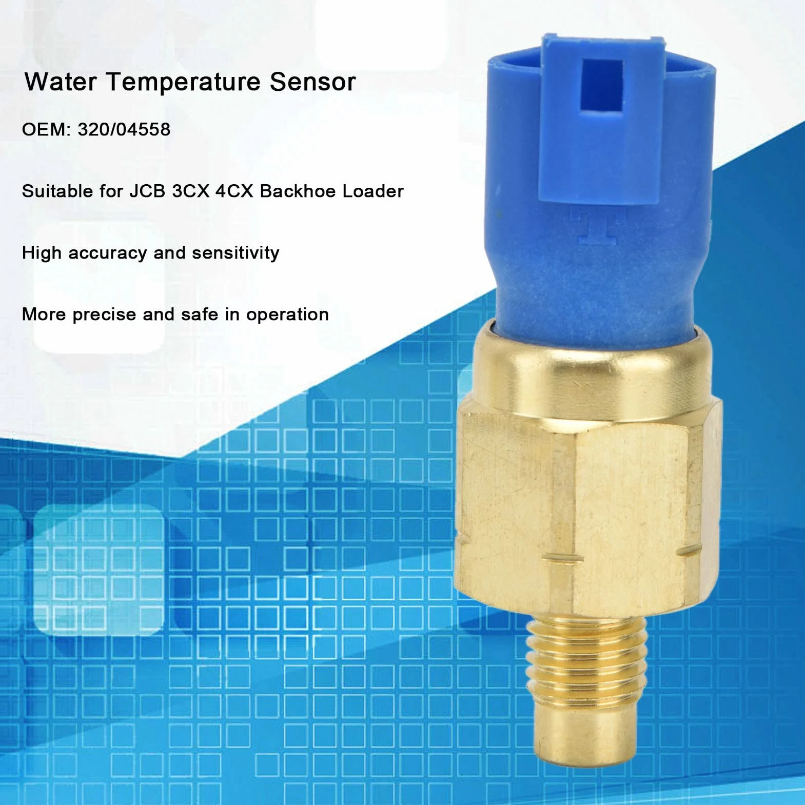 Topyond Sensore Temperatura Acqua 320/04558 Per Terna JCB 3CX 4CX - Alta Sensibilità, Facile Sostituzione, Materiale Durevole - Ideale Per I Professionisti Dell'Edilizia