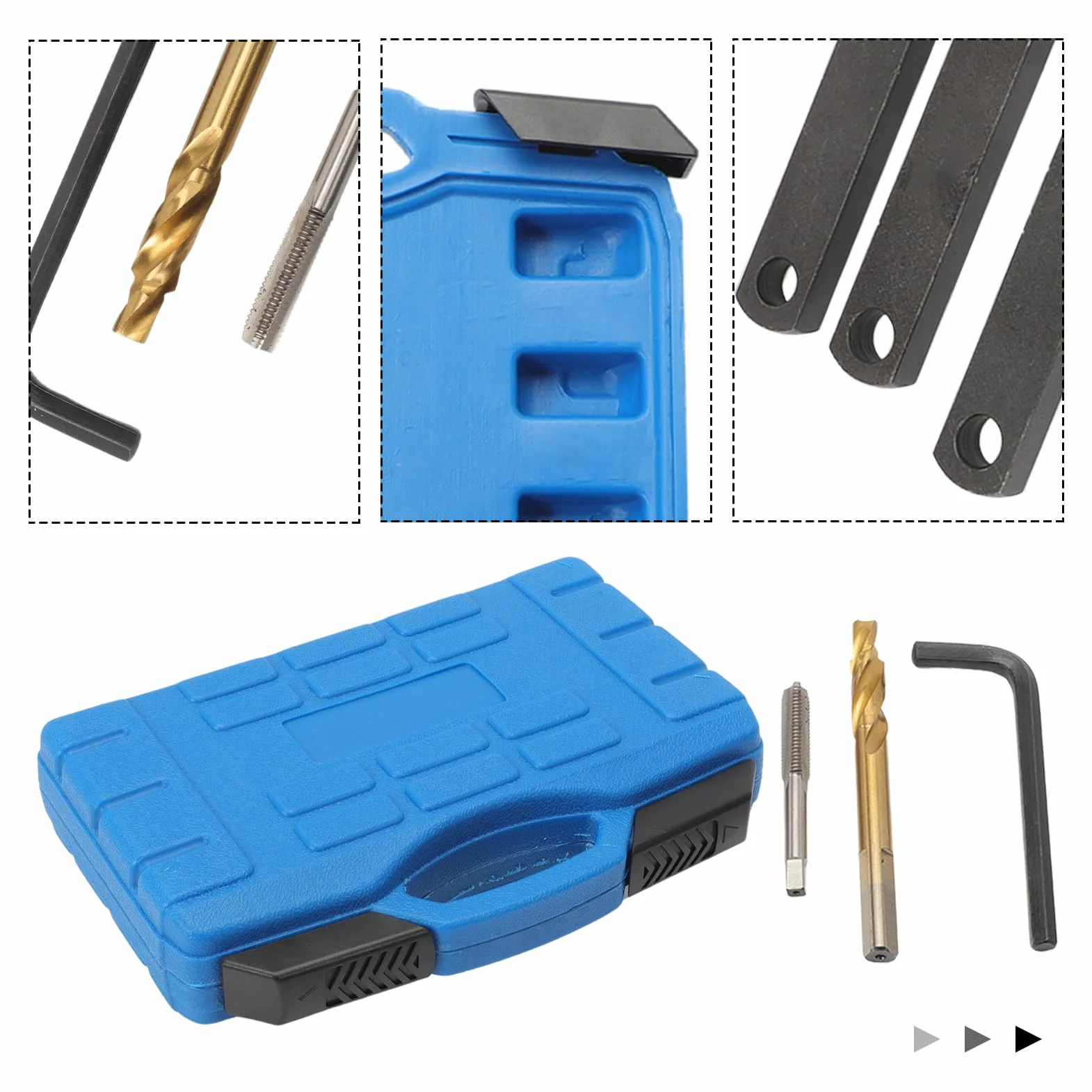 Kit di Riparazione Filettatura Freno M9 x1,25 16 Pezzi Compatibili con VW Opel Ford
