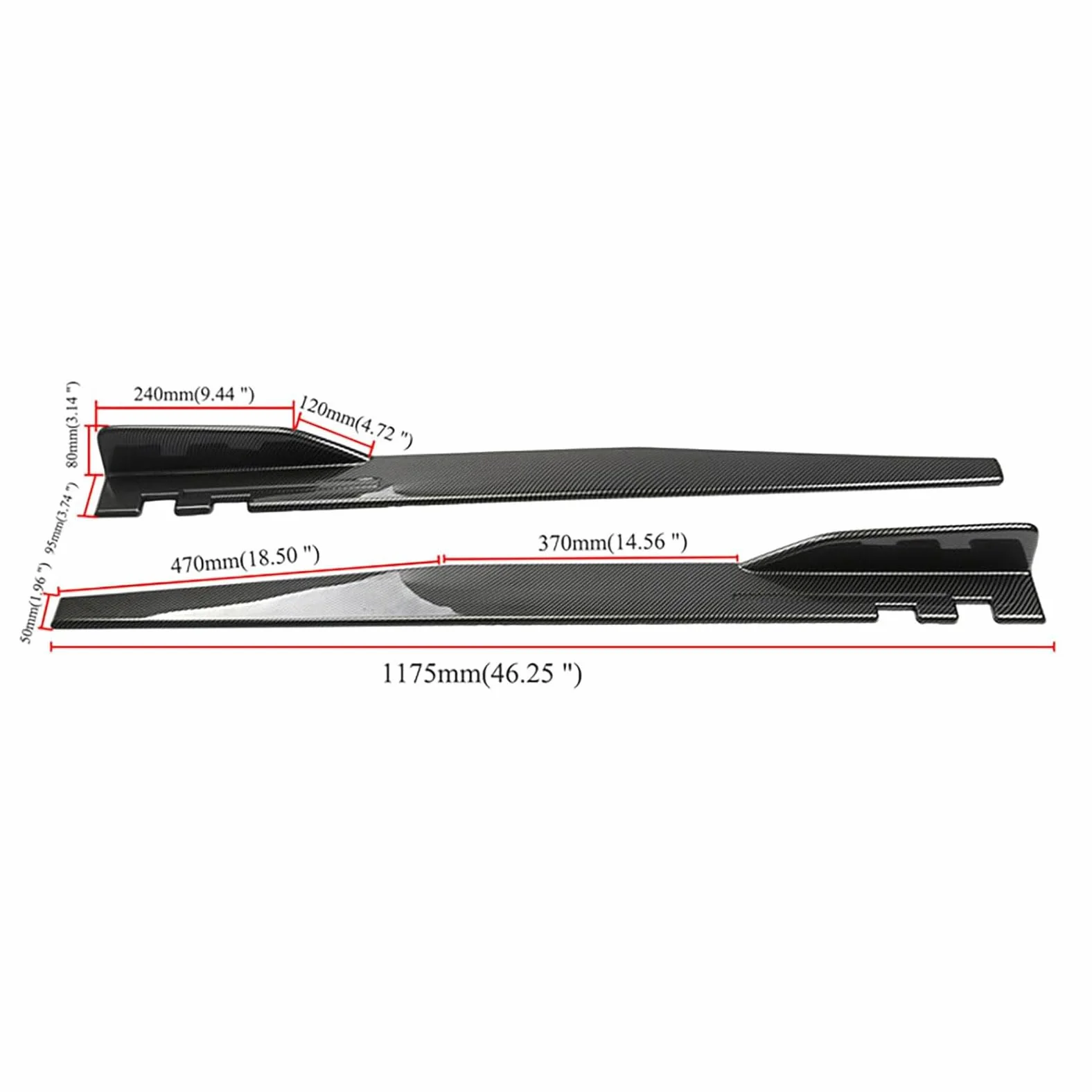 Auto Minigonne Laterali per Renault Arkana 2019 2020 2021 2022 2023 2024 2025, Alettoni Laterali Gonna Laterali Estensioni, Accessori Auto,Carbon Fiber Look