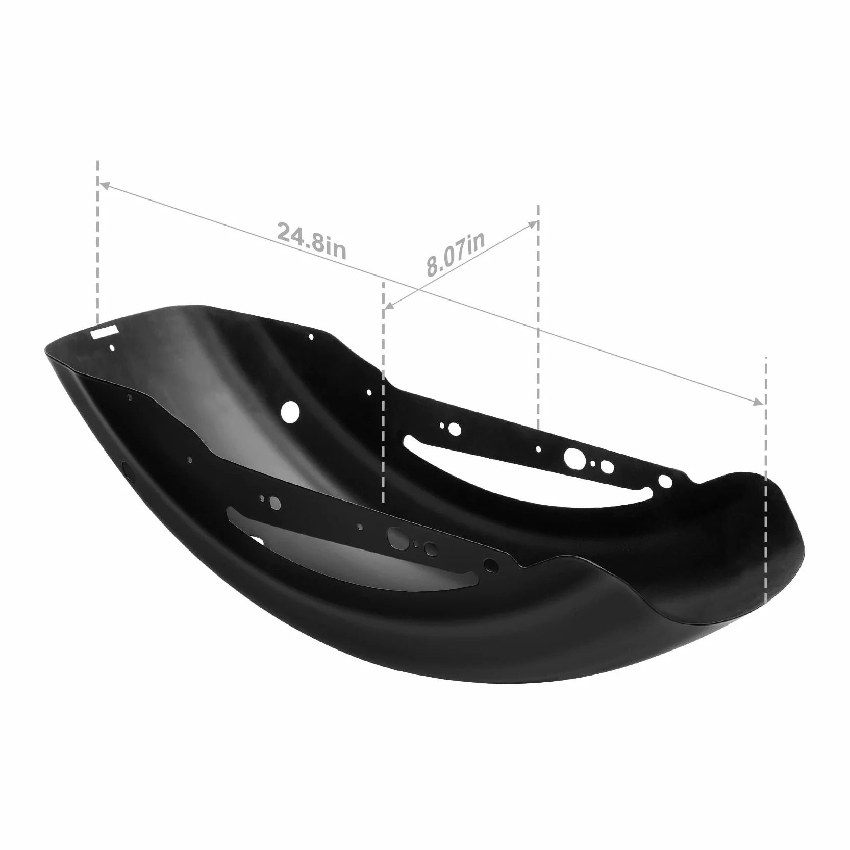 XMT-MOTOR Parafango posteriore adatto per Harley Sportster XL 883 1200, nero lucido