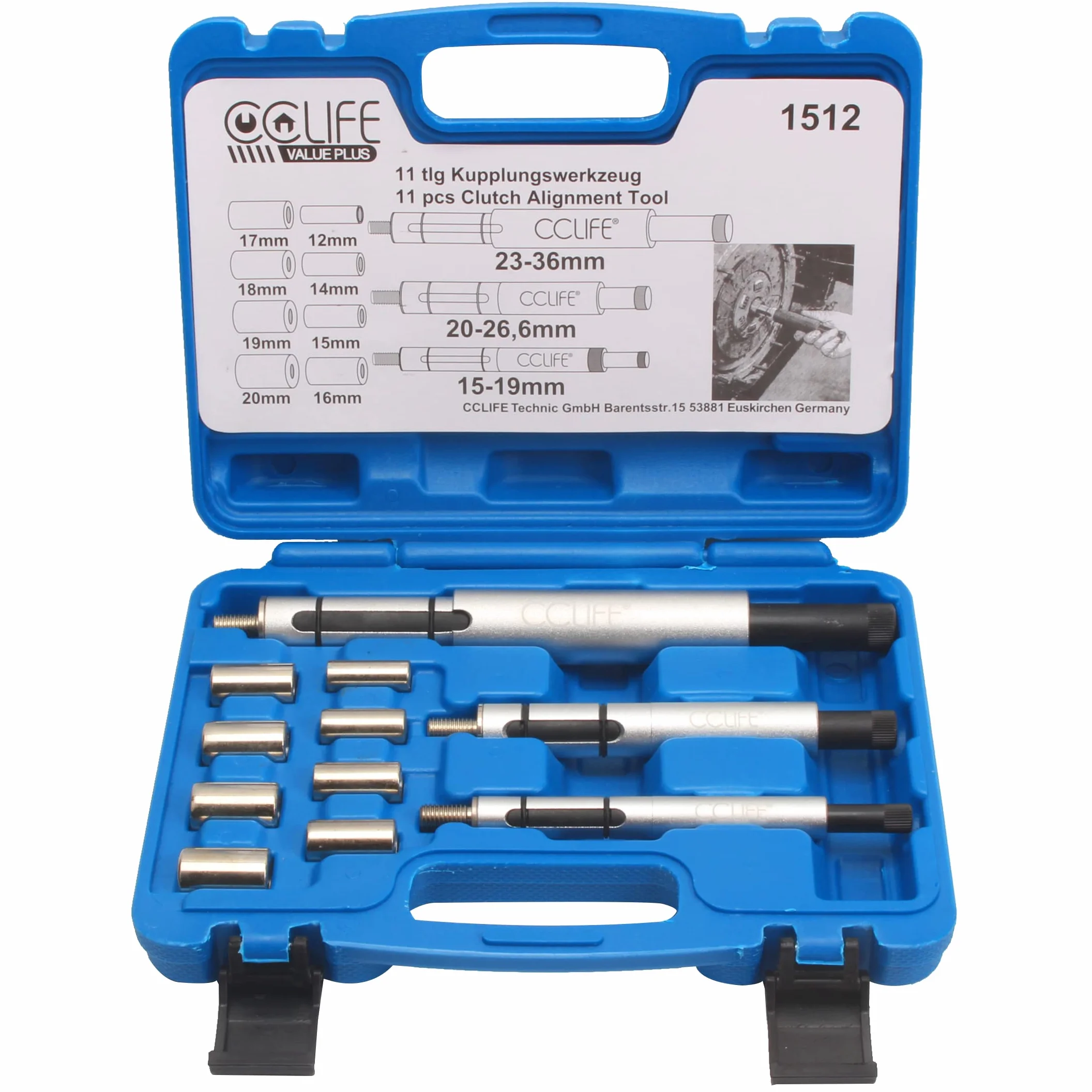 CCLIFE 11 Pezzi Strumento di Centraggio Frizione 12-20 mm per allineamento auto