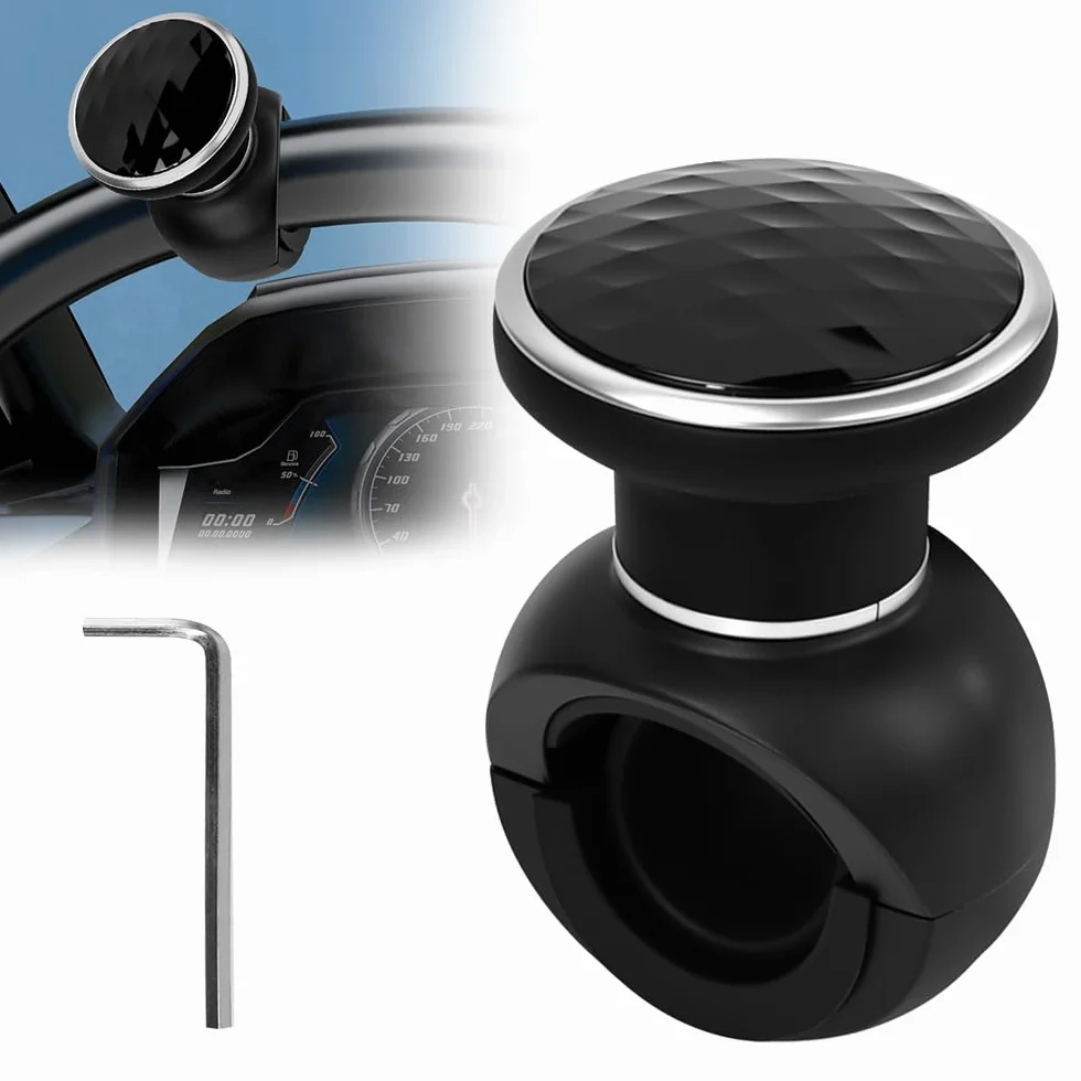Pomello Rotante Universale per Auto con Chiave Rimovibile 8,5 x 5,5cm