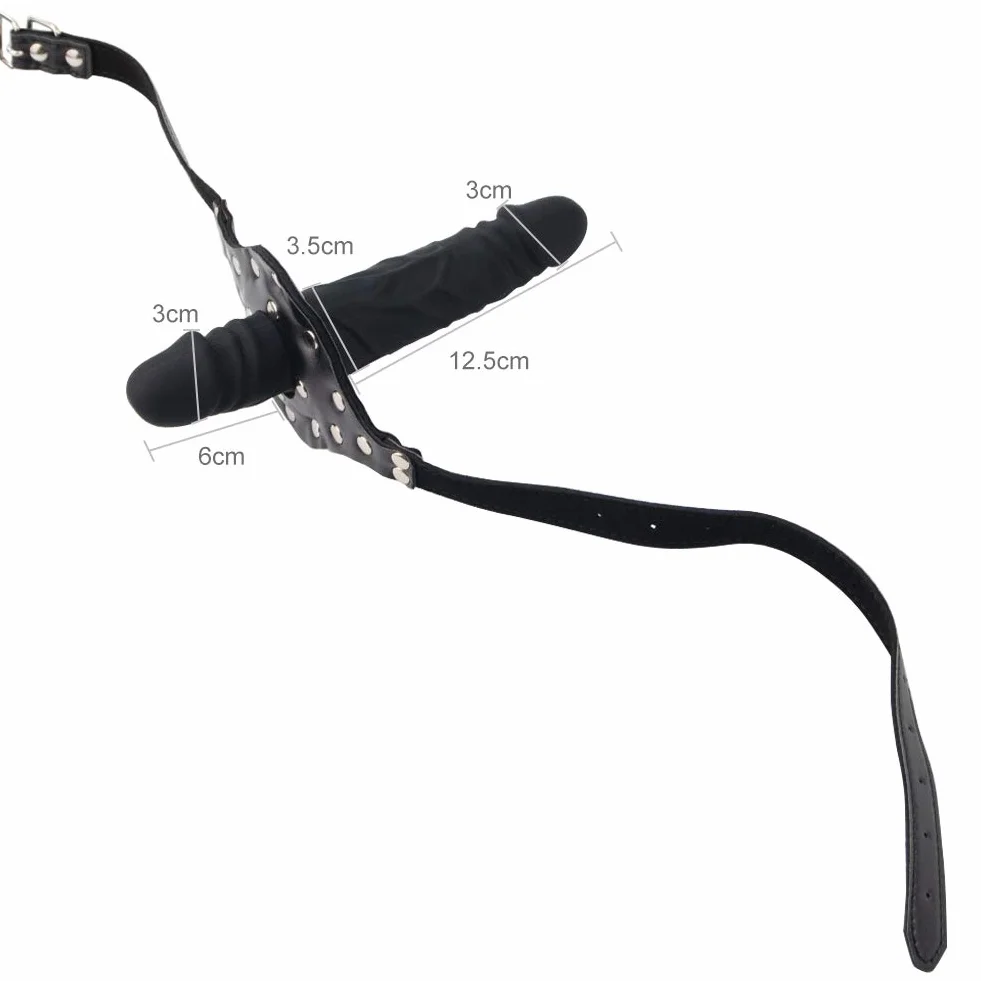 Roluck Gag a sfera regolabile con bavaglio a bocca per pene con dildo in silicone Bondage SM Giocattolo del sesso per coppia