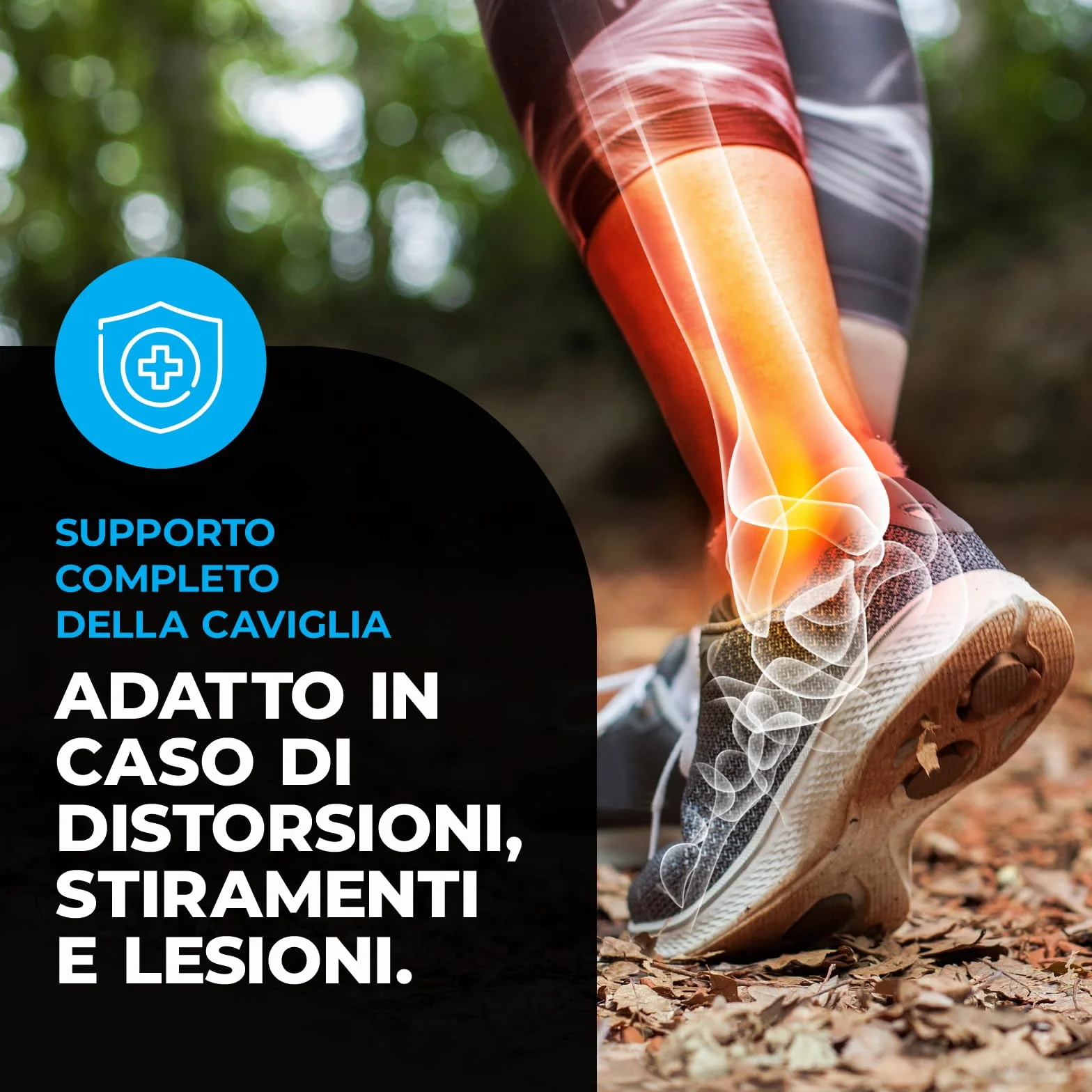 VITTO Cavigliera Ortopedica Sportiva per Legamenti, Caviglie Deboli, Tendinite, Artrite (L)