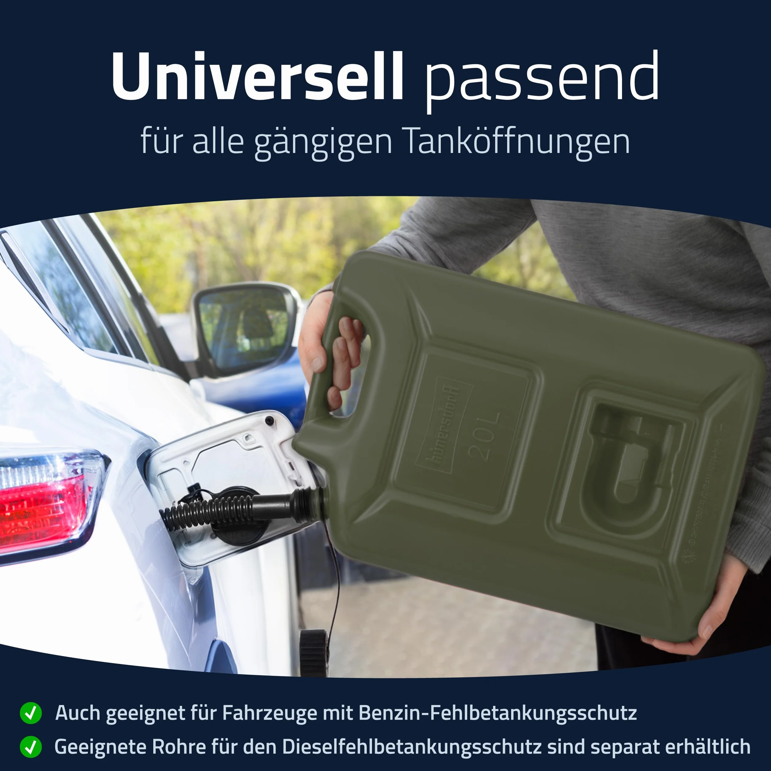 Hünersdorff Set di 3 taniche per Carburante 20 l