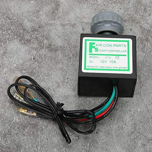 Condizionatore D'aria per Auto Termostato Elettronico 12V 24V ABS 10A Condizionatore D'aria per Auto Termostato Elettronico Interruttore di Temperatura Controllo Universale (12v)