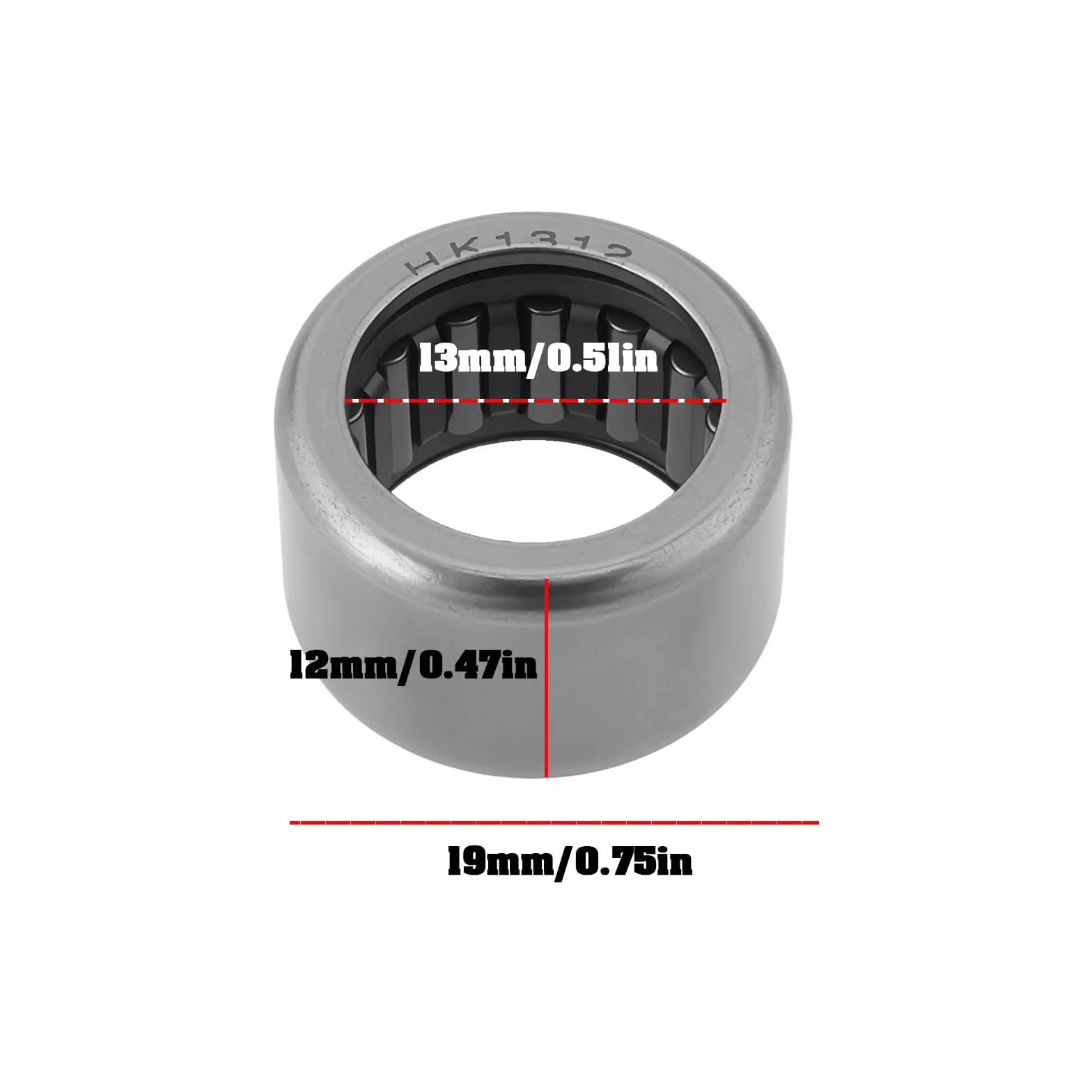 Cuscinetto Ad Aghi Per Albero Motore 13x19x12mm Compatibile Con Dolmar 102 PS33 PS330 PS340 PS341 PS39 PS390 PS401