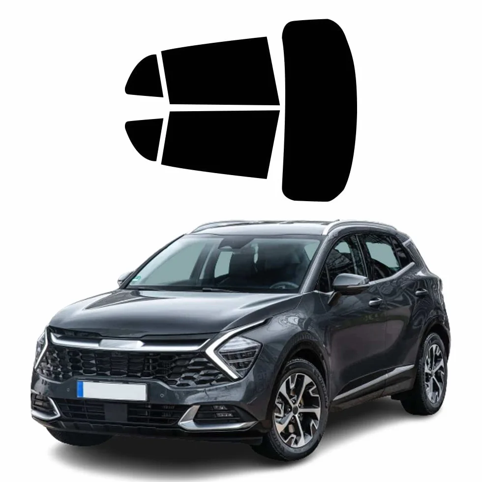 Generico Ricambio Compatibile con Kia Sportage dal 2022 ad Oggi Pellicole Oscuramento Vetri Auto Pre Tagliate a Misura - 20% (Scura)