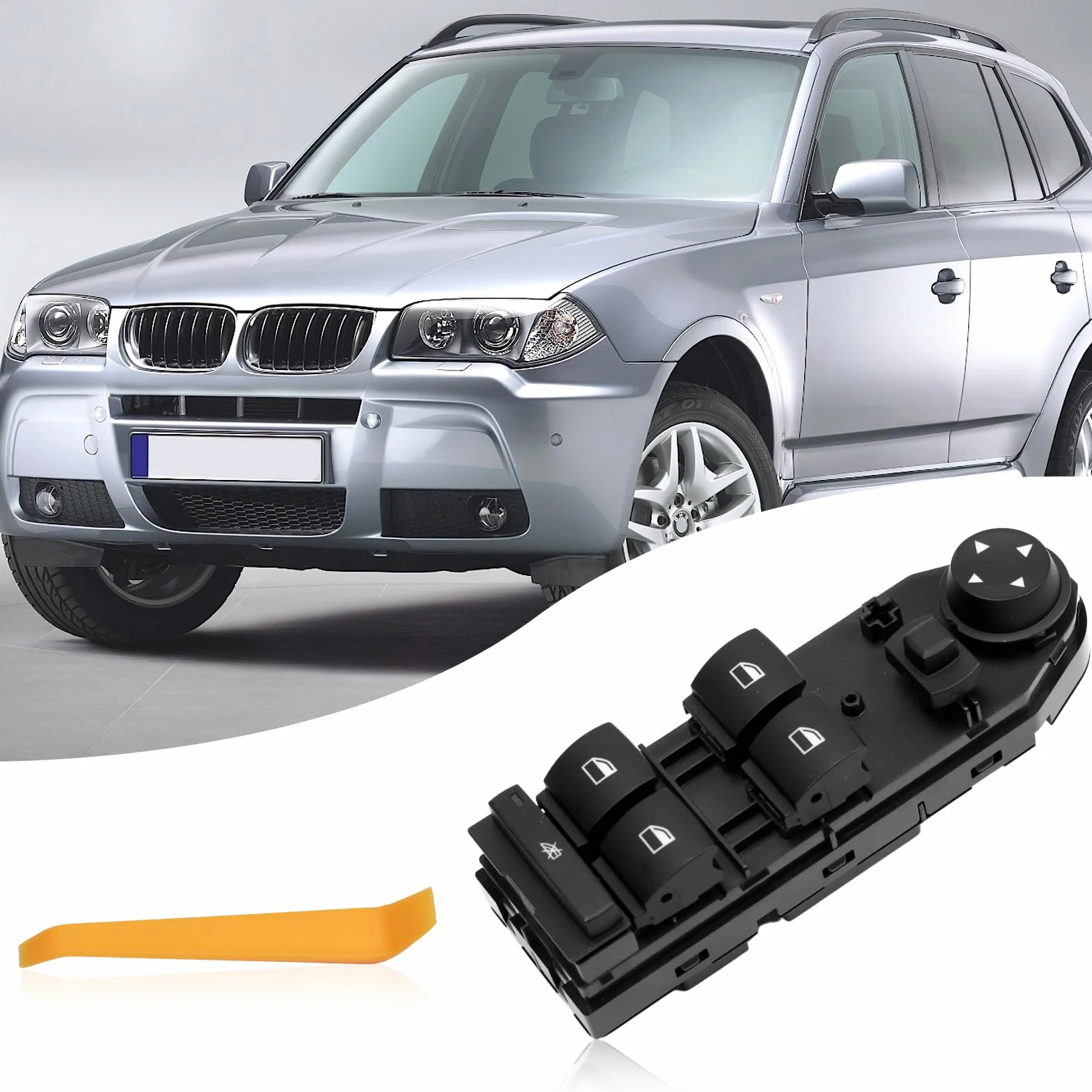 Alzacristalli Sinistro Per E83 X3 2004–2010 Interruttore Alzacristallo Elettrico 61313414352 3414352 Alzacristalli pulsantiera Interruttore Specchio Centralina Accessorio Auto
