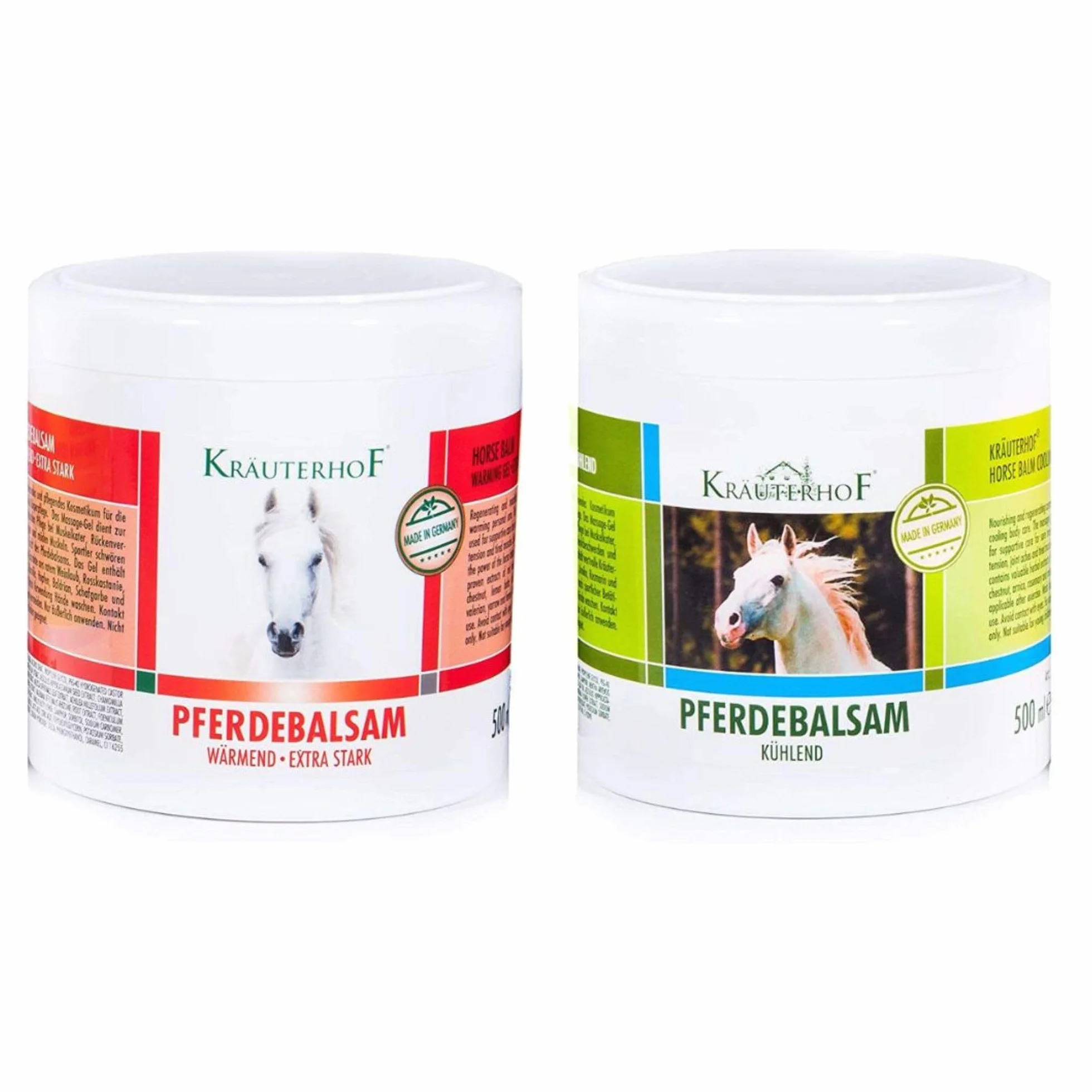 Kräuterhof Balsamo per cavalli riscaldante extra forte 500 ml gel massaggiante