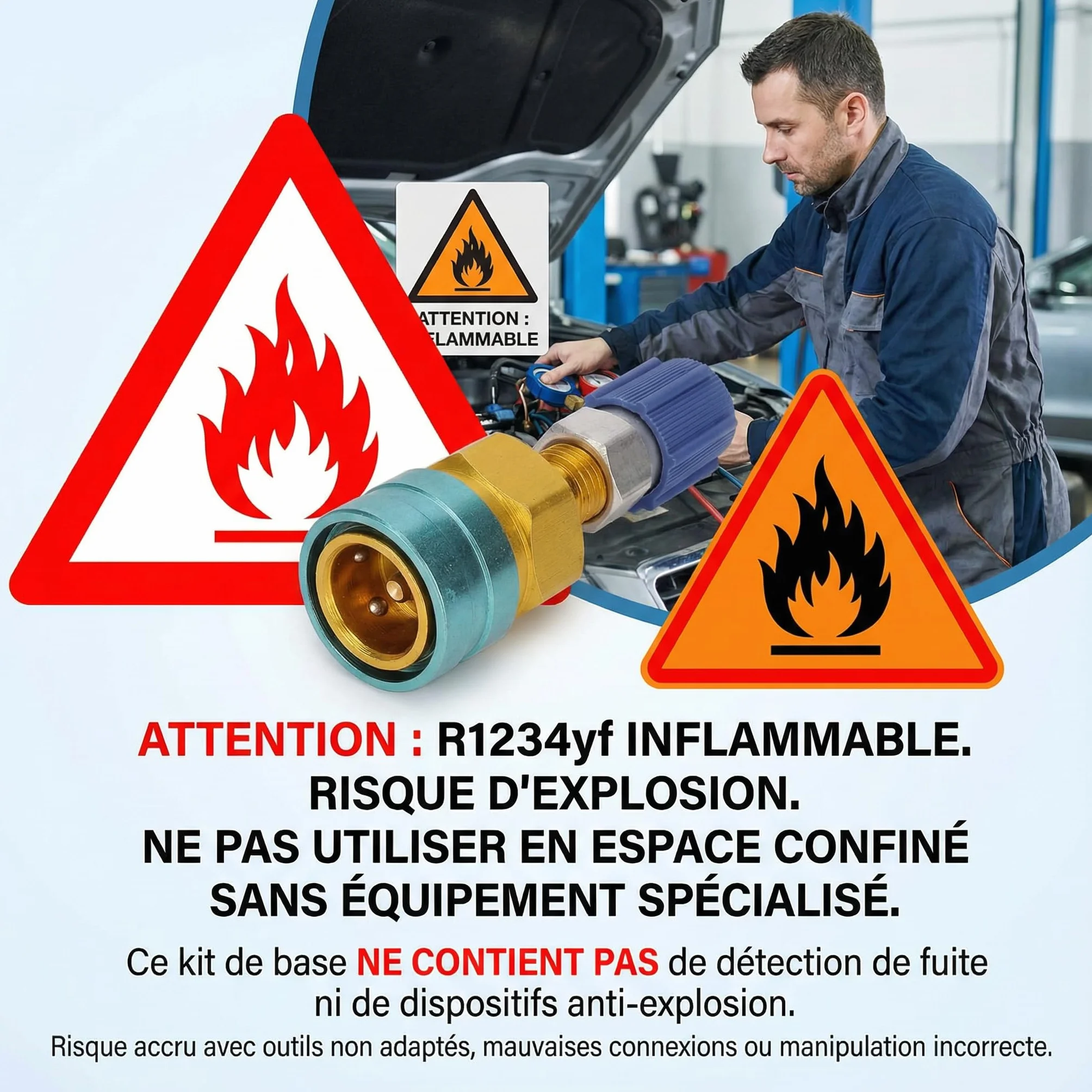 Adattatore rapido climatizzatore auto R1234YF R134A basso lato aria condizionata raccordo