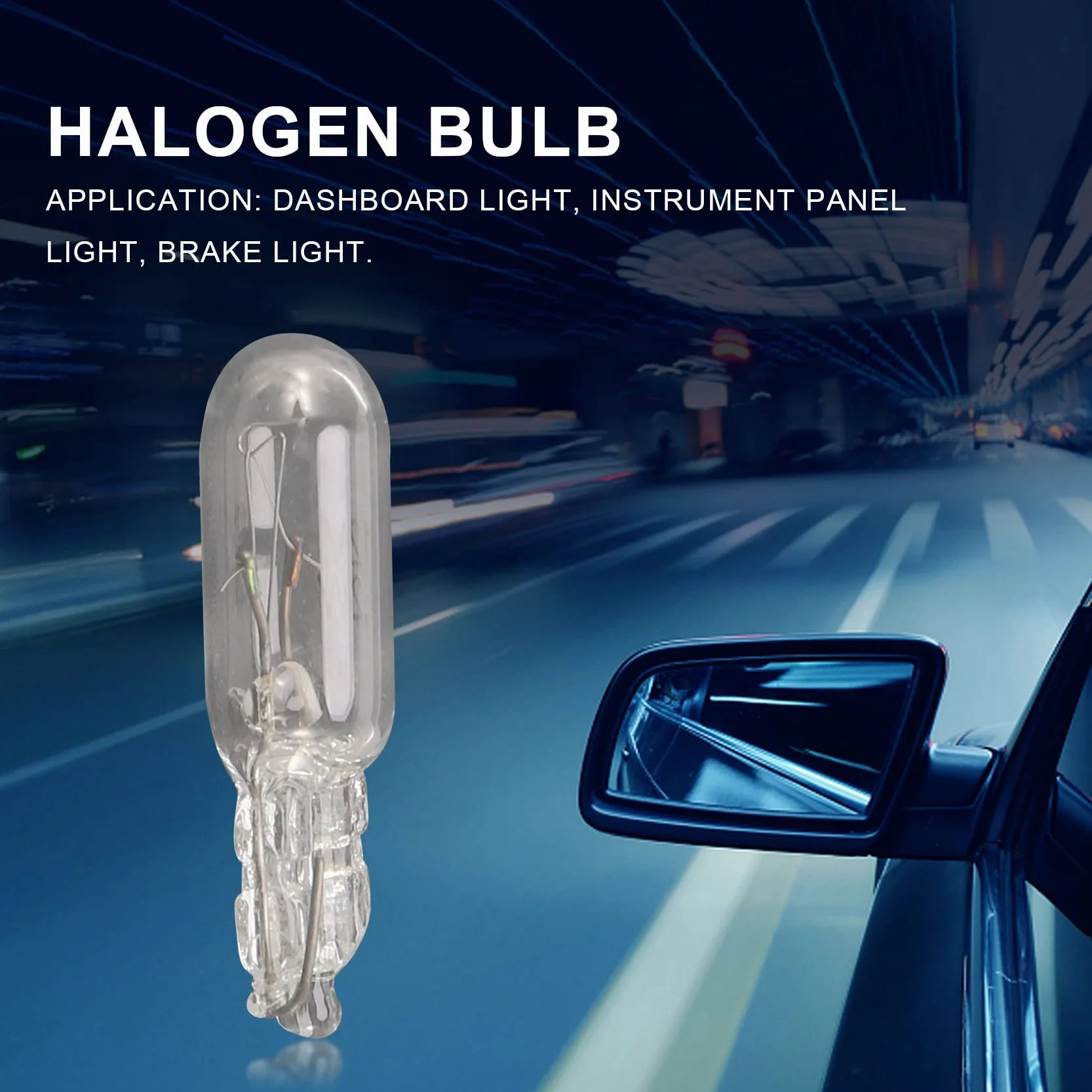 Lampadina Alogena T5 1.2W 12V Cuneo Automatico Bianca Caldo per Auto Cruscotto