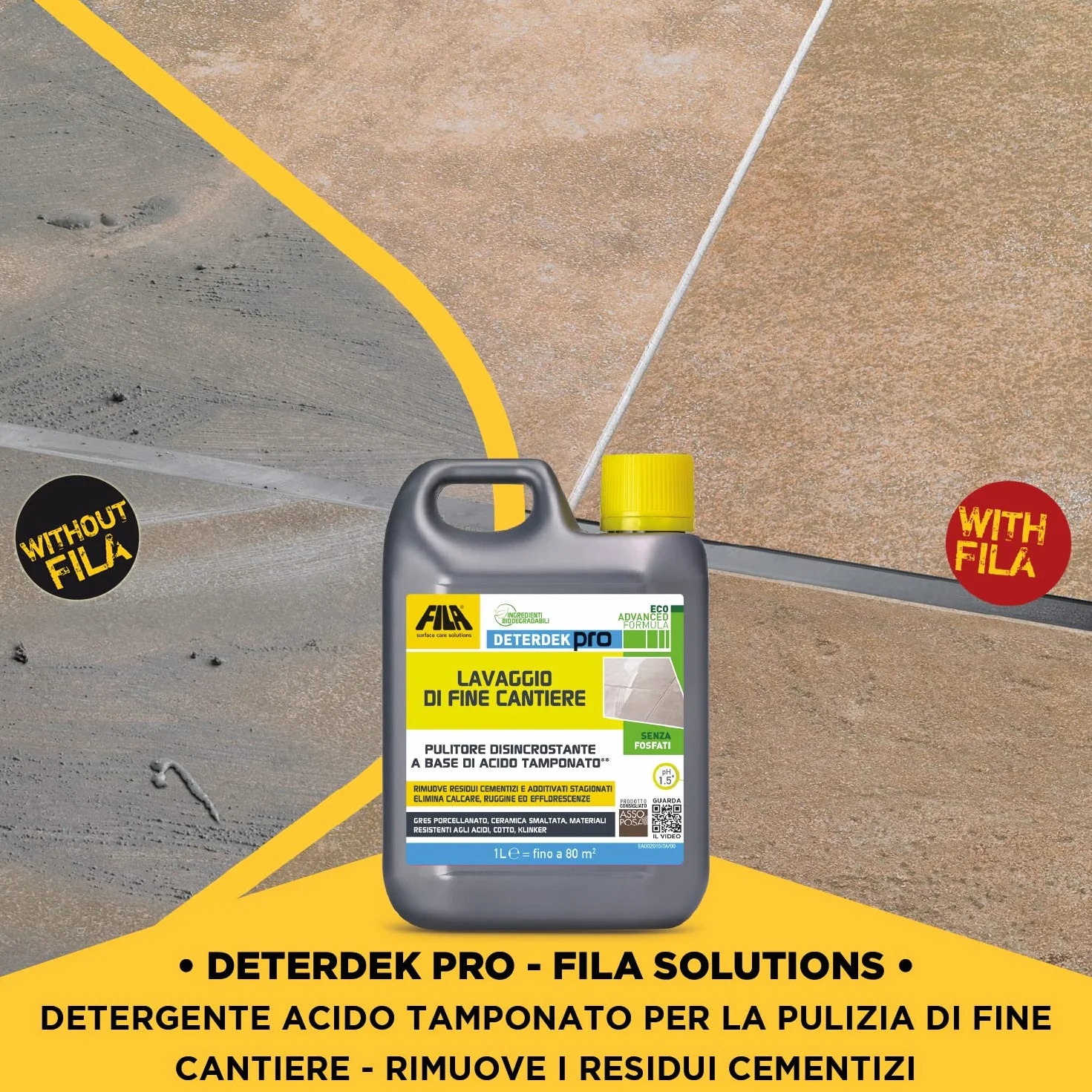 Fila DETERDEK Pro Disincrostante Acido Tamponato Pavimenti 1 L