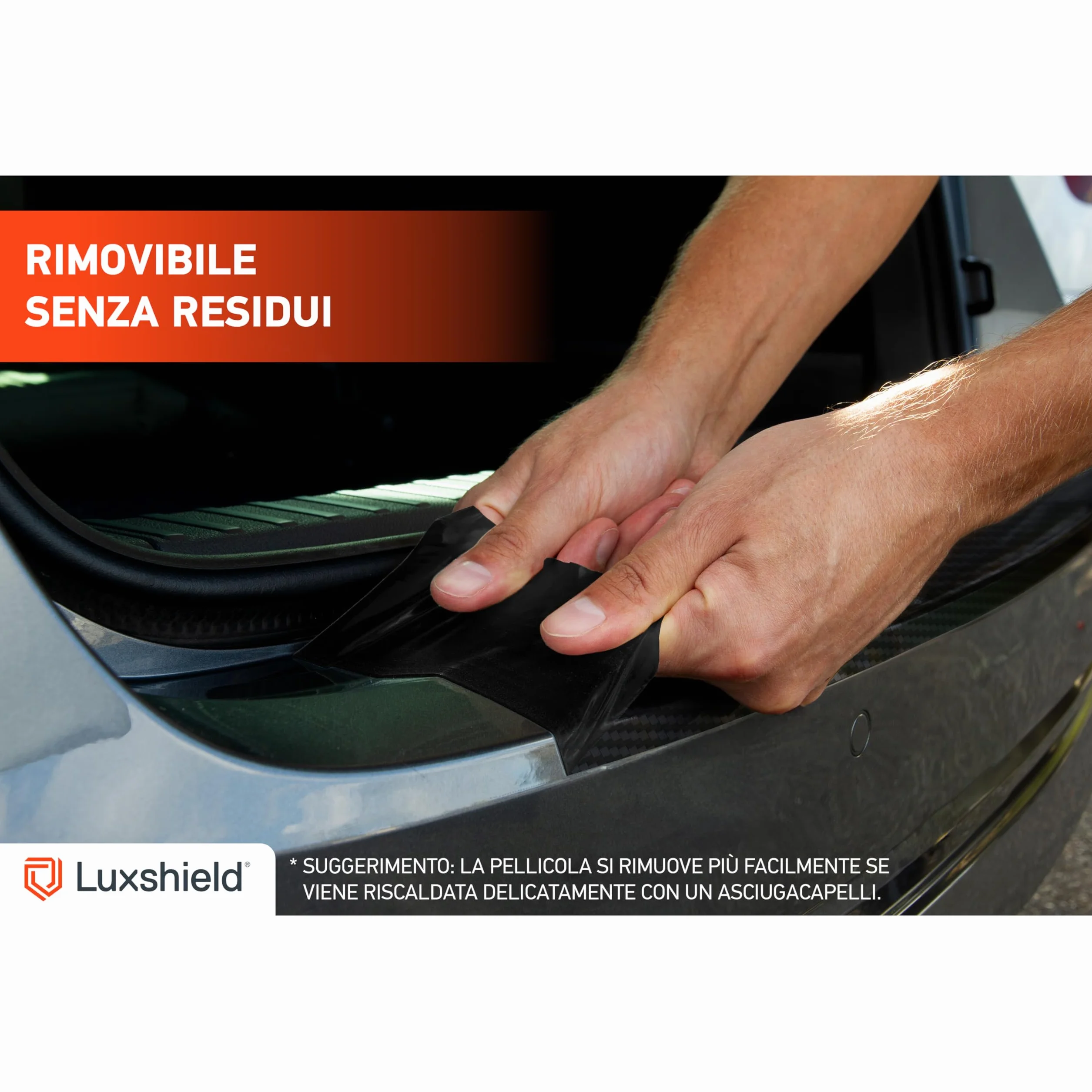 Luxshield Pellicola Protettiva per Bordo di Carico Honda Jazz 4 IV 2020-2026 Carbonio Nero