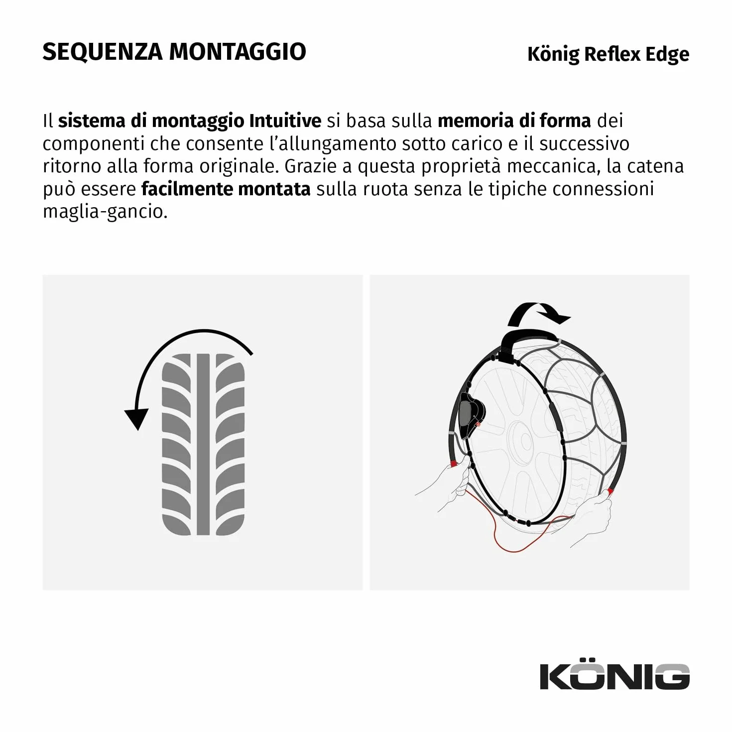 KÖNIG Reflex Edge 597 - Catene da neve