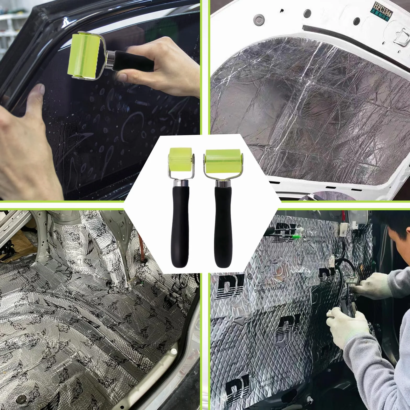 2 rulli di pressione per auto, isolamento acustico professionale, in silicone, per isolamento termico, per bordi e per saldatura di teloni in PVC