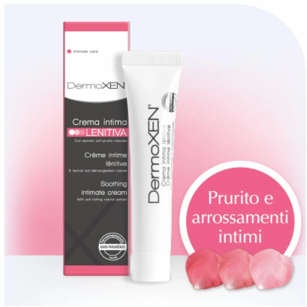 DERMOXEN Crema Intima Lenitiva 20ml per Prurito e Bruciore, Irritazione Vaginale e Post Depilazione
