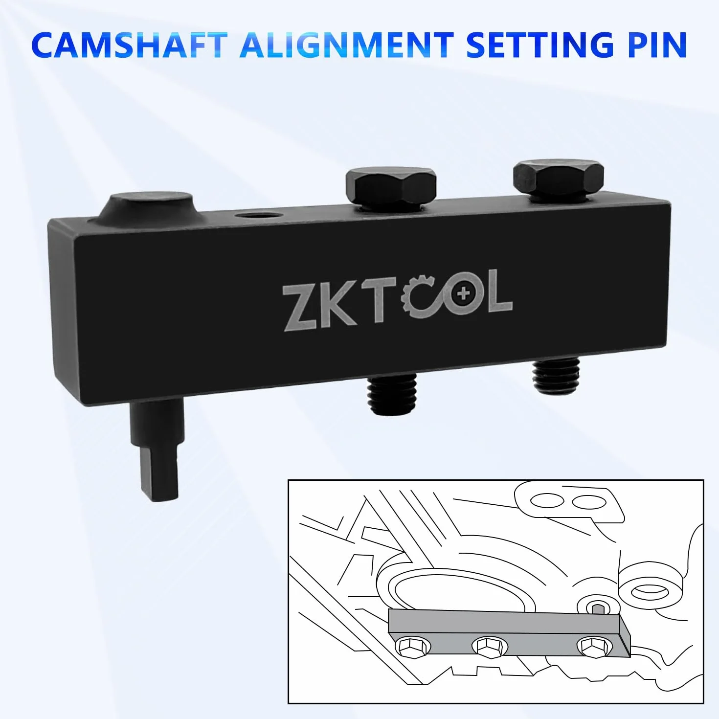 ZKTOOL Kit Bloccaggio Allineamento Sincronizzazione Motore Diesel Vauxhall Opel 1.6 Cdti Strumenti Albero Camme Catene Distribuzione OEM KM 6130 KM 6349