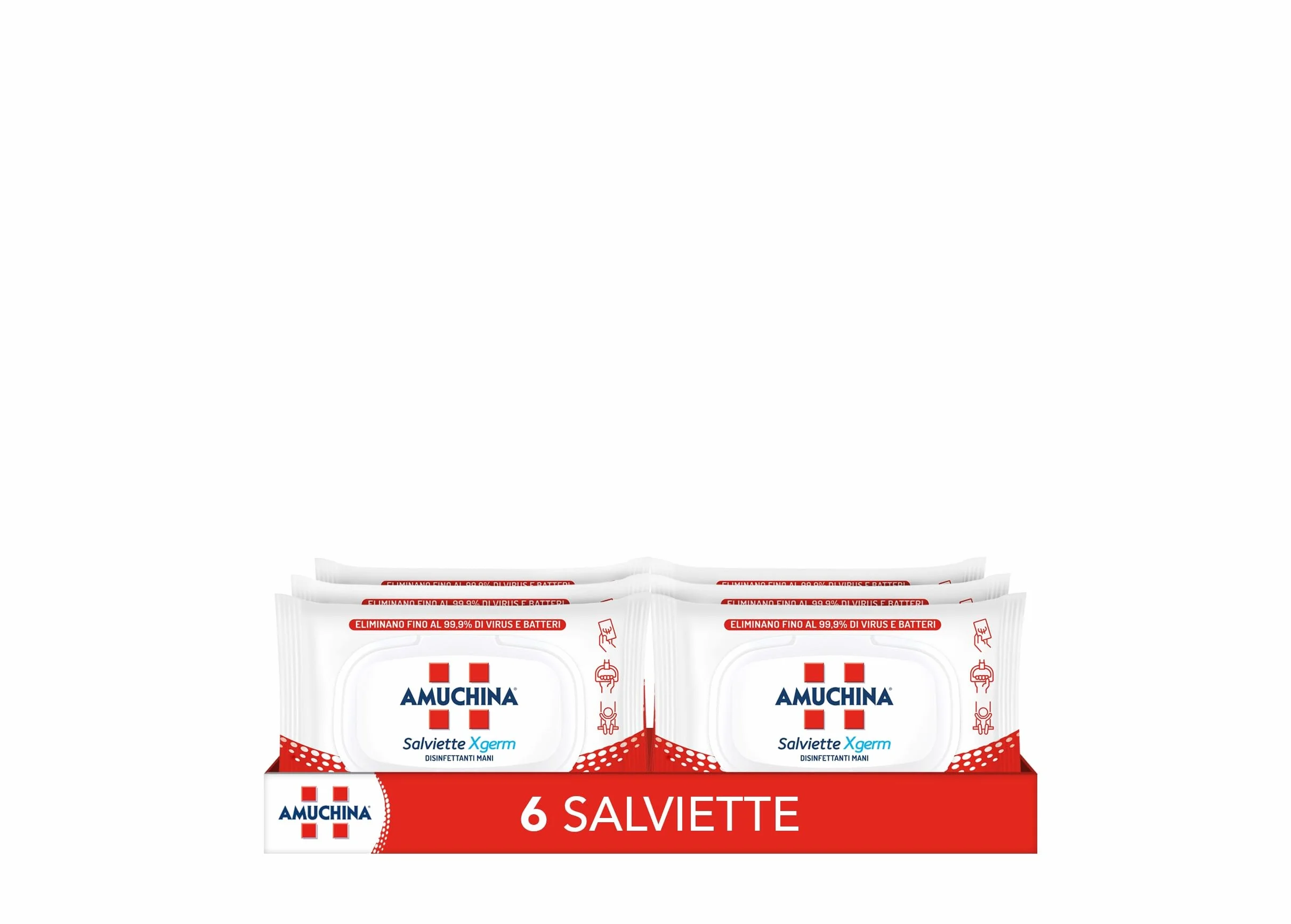 Amuchina Xgerm Salviettine Mani, 6 x 20 Salviette