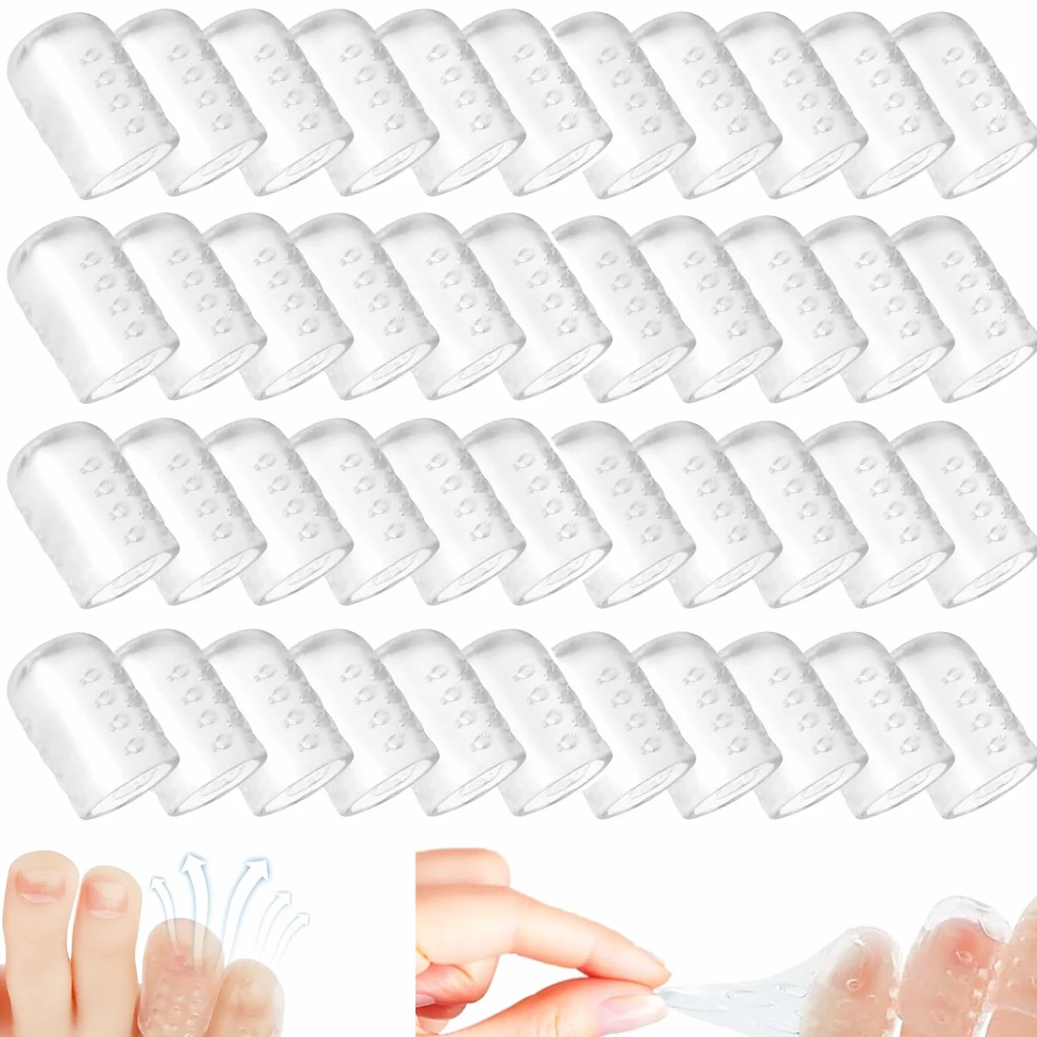 Silicone Protezione Punta Piedi Traspirante 55 Pezzi Elevata Elasticità Adatto Camminare