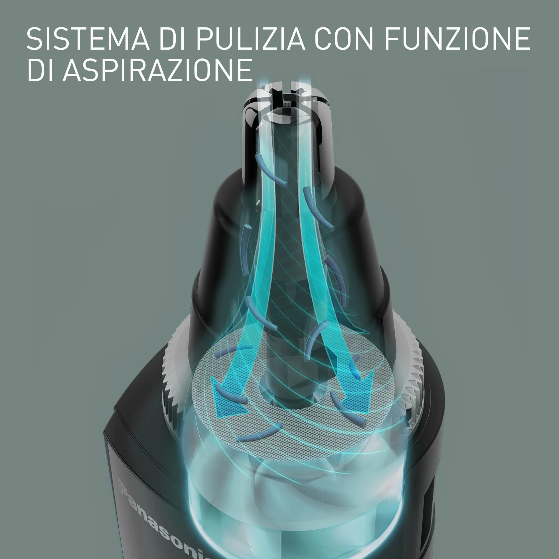 Panasonic ER-GN300-K503 Tagliapeli Uomo Rasoio Elettrico Impermeabile Batteria Nero
