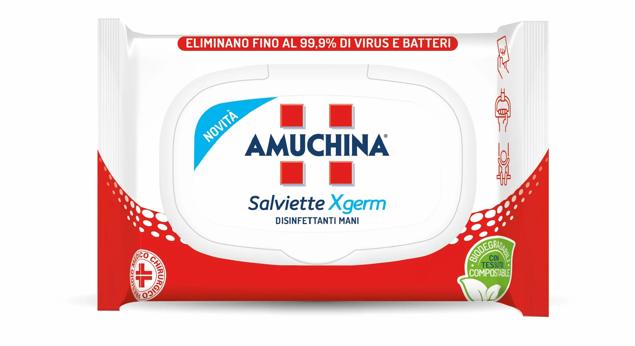 Amuchina Xgerm Salviettine Mani, 6 x 20 Salviette