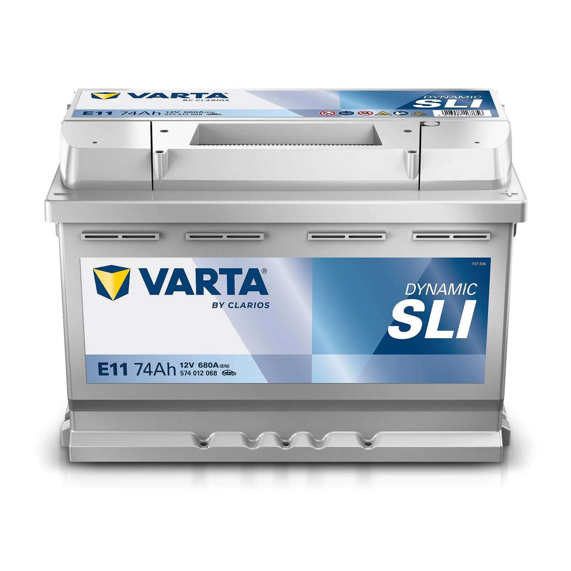 VARTA Automotive DYNAMIC SLI (E11) 12V 74Ah 680A - Batteria auto al piombo-acido per veicoli standard senza start-stop - Batteria di avviamento per fabbisogno energetico base - senza manutenzione