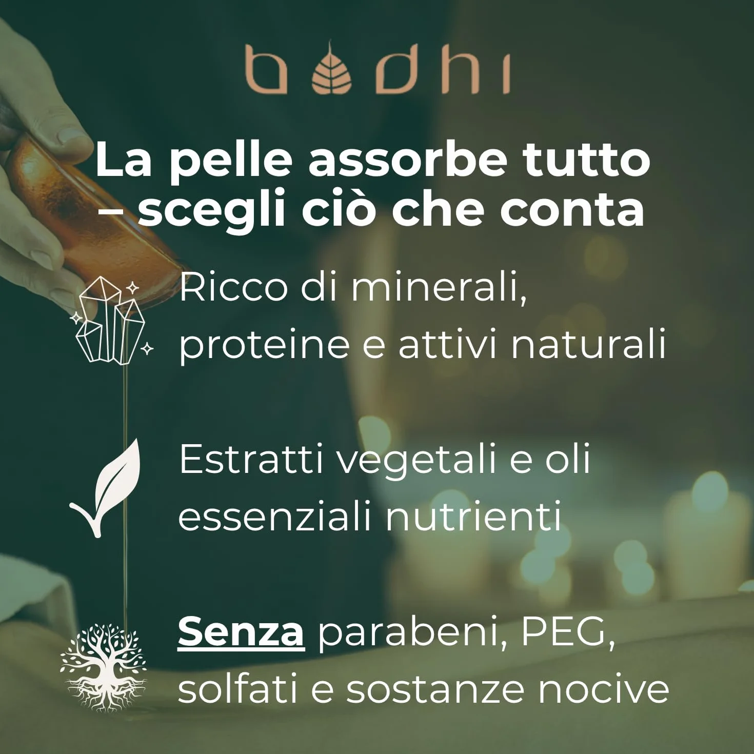 Candela da Massaggio Biologica 100% Cera di Cocco al Tè Verde - Olio per Massaggio Corpo - 95 gr