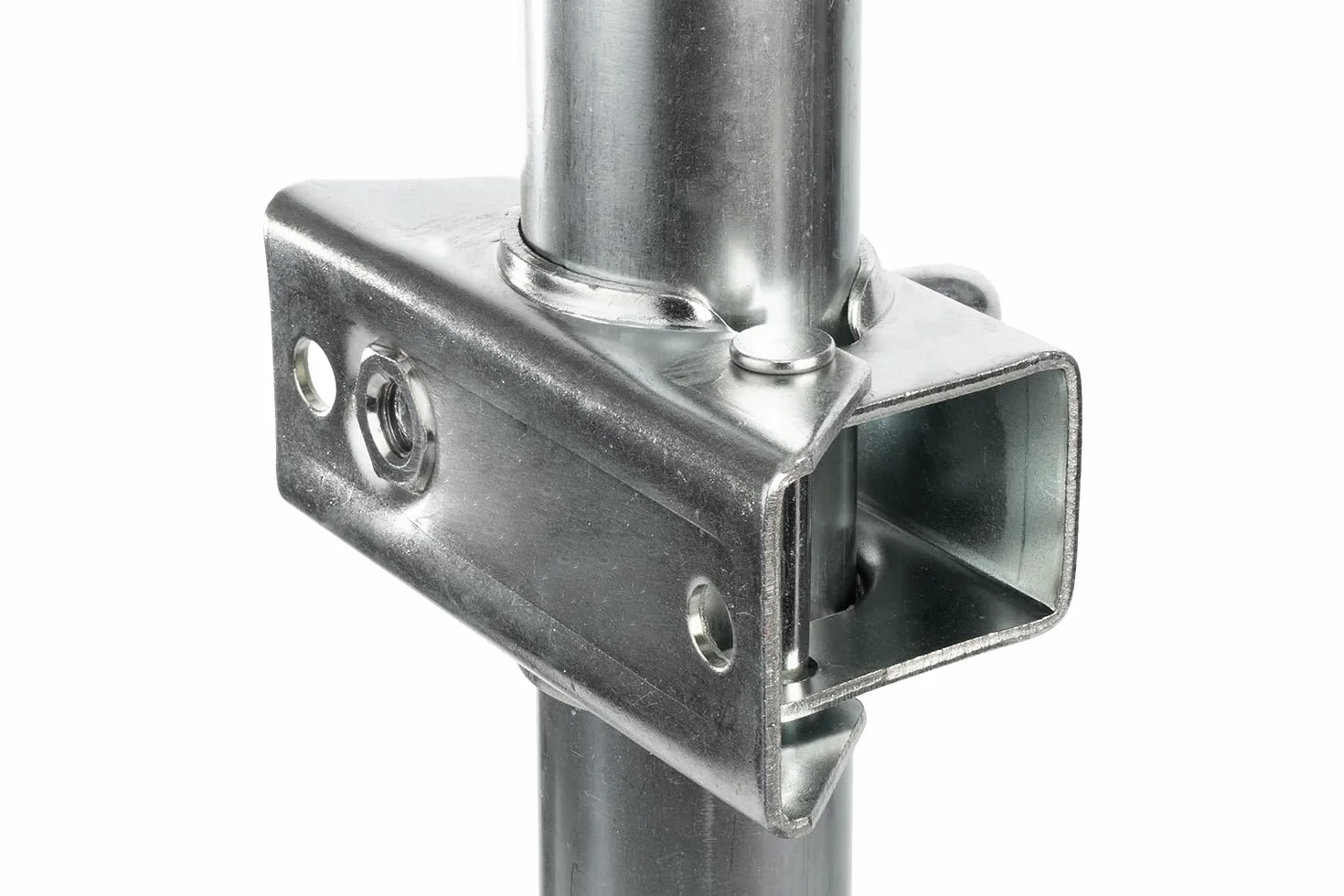 UNITRAILER ruotino di appoggio con morsetto 150 kg 48 mm 505-730 mm ruota 200 x 50 mm per rimorchi e carrelli