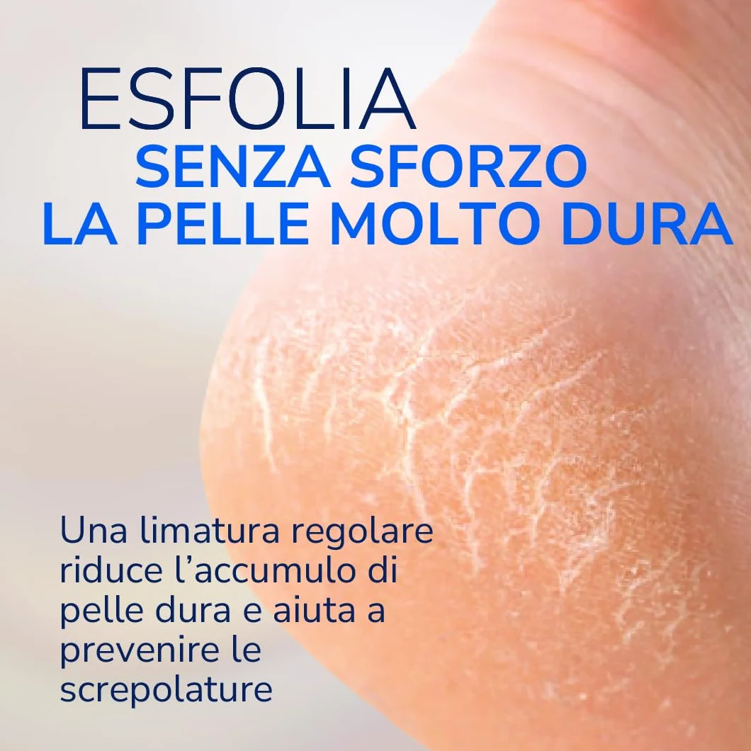 Dr. Scholl’s Lima Piedi Elettrica Rimuovi Calli - Pedicure Professionale, Rimuove Pelle Dura, Batterie AAA Incluse