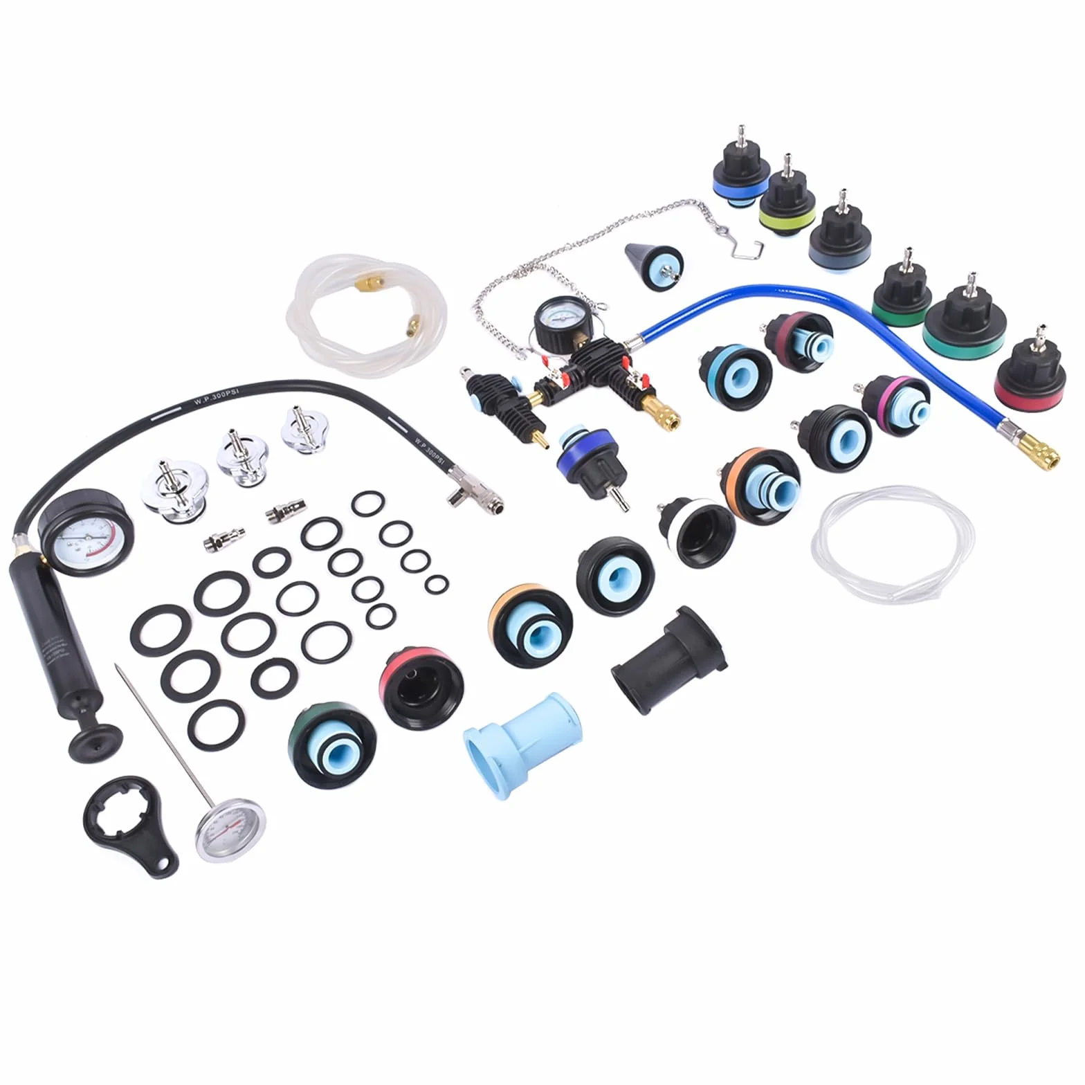 Universale Radiatore Pressione Tester Kit 31 Pezzi per Auto Sistema di Raffreddamento Test