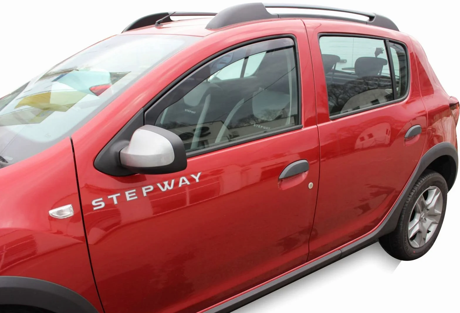 Deflettori d'Aria Dacia Logan 4-Porte Berlina 2013-2020 Set 2 Pezzi Nero fumé Oscurato
