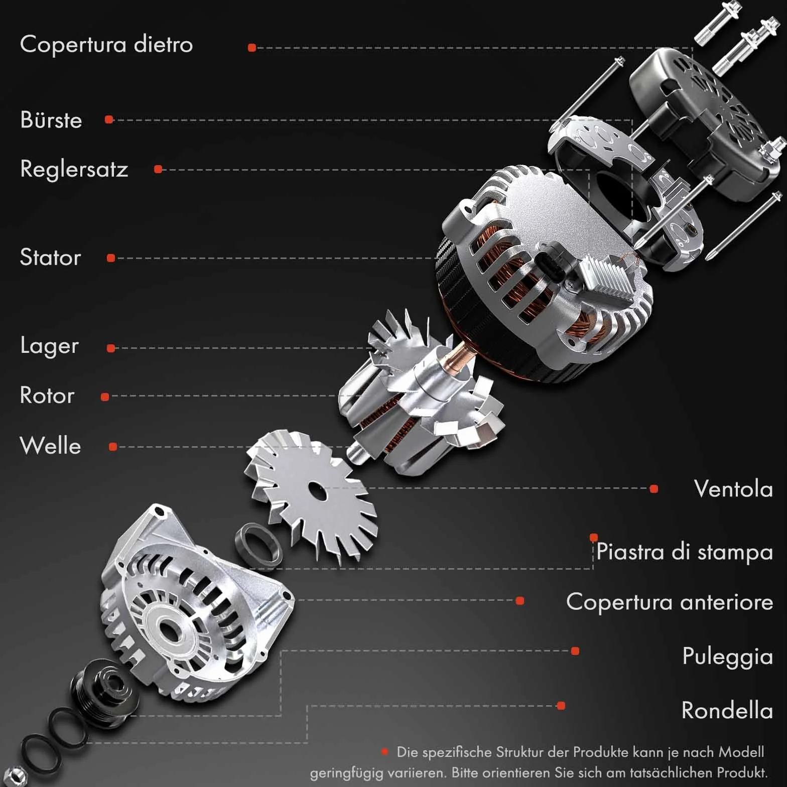 Frankberg Alternator Generatore Compatibile con D-Max 2.5 3.0 DiTD CRDi 4x4 LR190-763