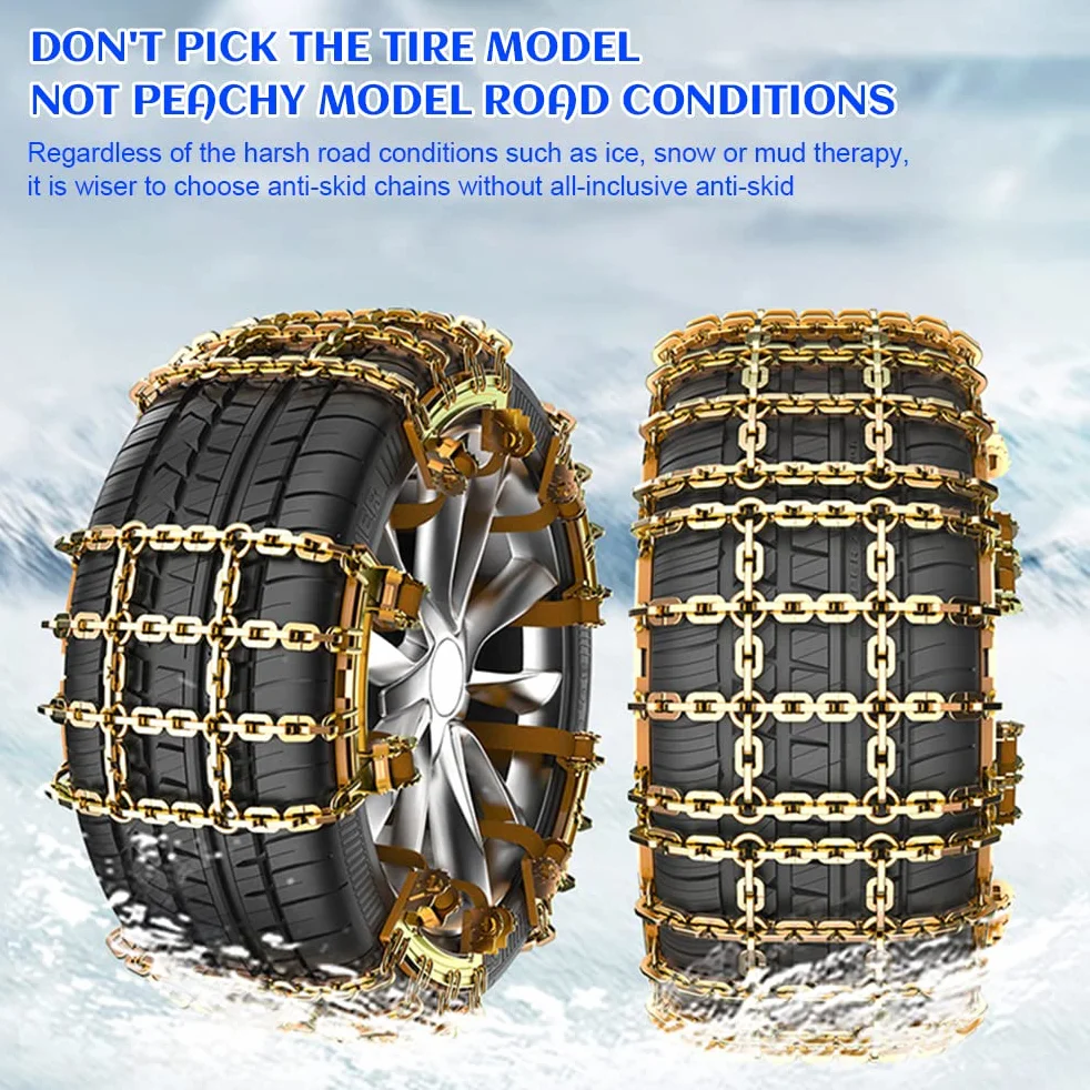 Catene neve per pneumatici, universali, antiscivolo, per trazione di emergenza 165 a 285 mm, universali, antiscivolo, per auto (M)