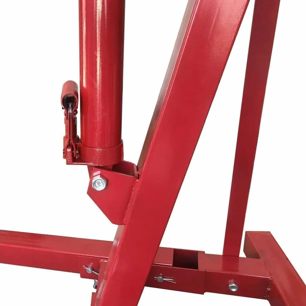 TANIASHOP Gru Gruetta Paranco Alzamotore idraulica da Officina Pieghevole da 2 Tonnellate Gru alza Motori Sollevamento Motori con Ruote Trasportabile Ideale per Officine e Garage