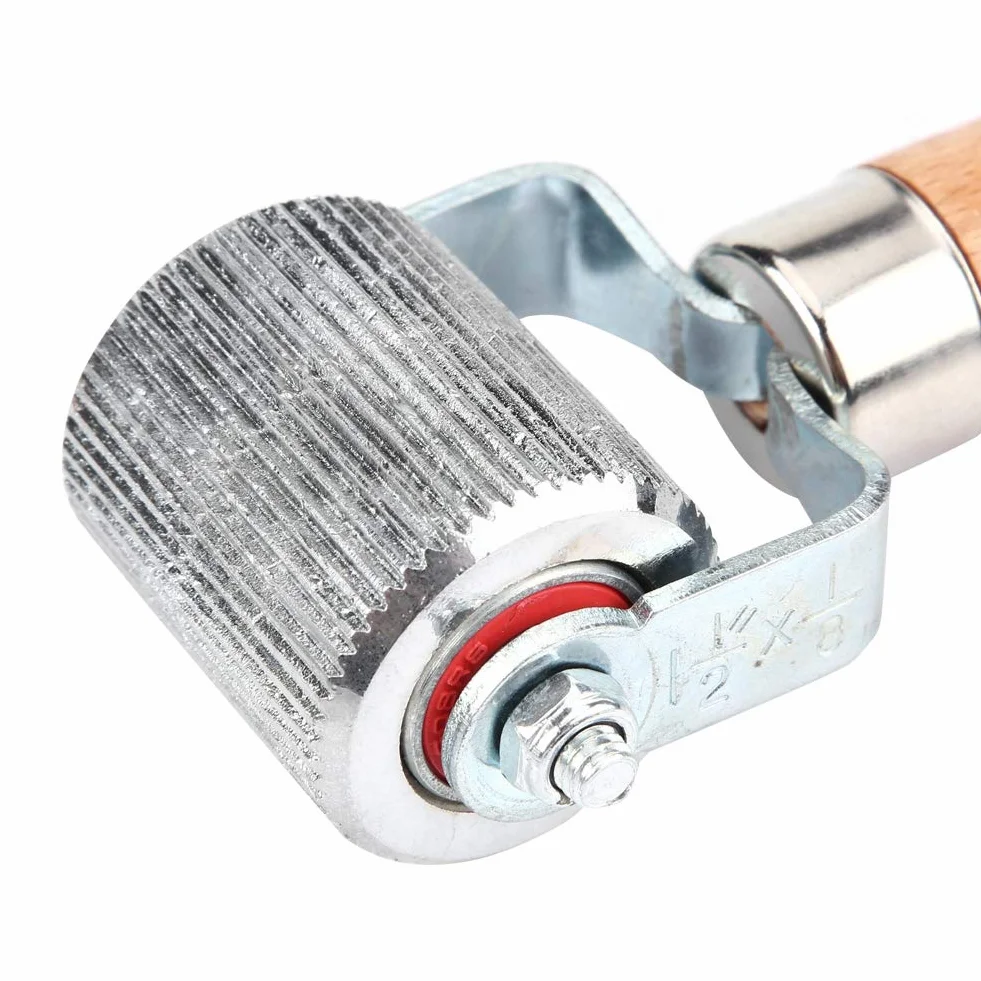 Strumento di Riparazione della Gomma della Toppa, Strumento di Riparazione del Rullo Cuscinetto a Sfera della Cucitrice della Riparazione Toppa della Gomma della Maniglia Legno della Ruot(L)