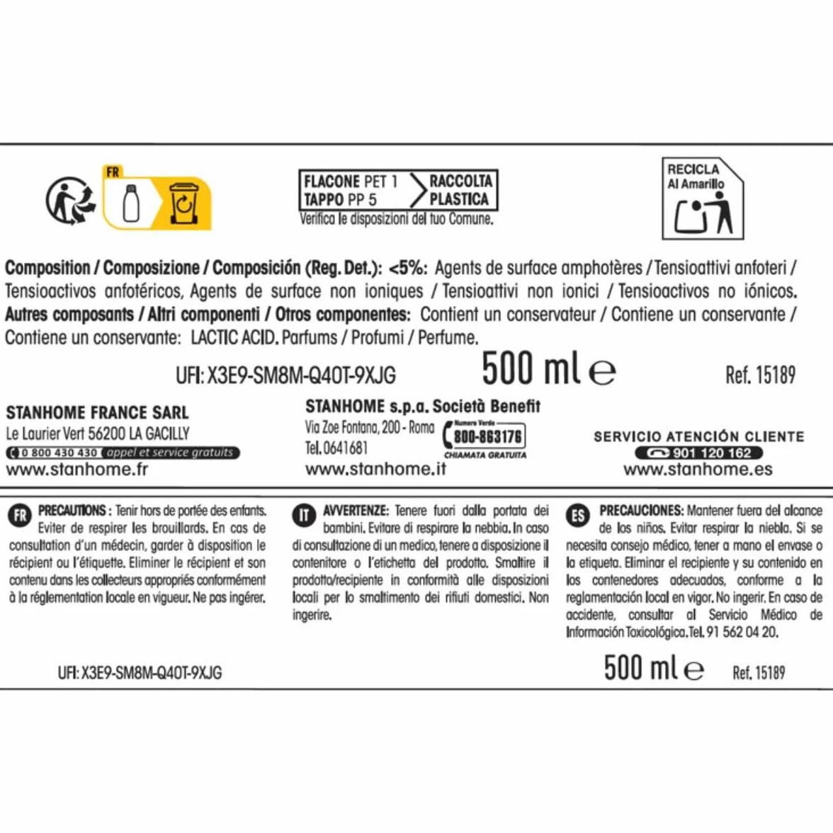 STANHOME Spray Anticalcare Bagno EXPRESS SHINE 500 ml