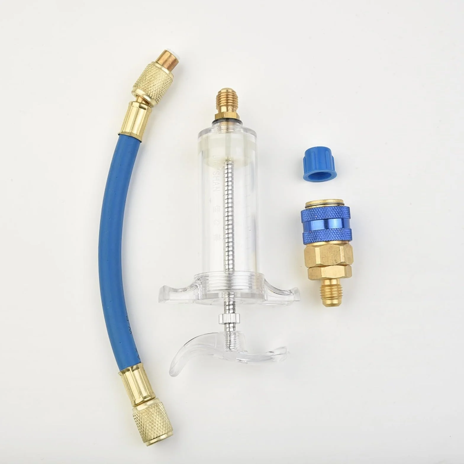 Iniettore olio tintura 30 ml accoppiatore rapido SAE lato basso 1/4 pollice distributore lubrificante compressore AC HVAC R134A
