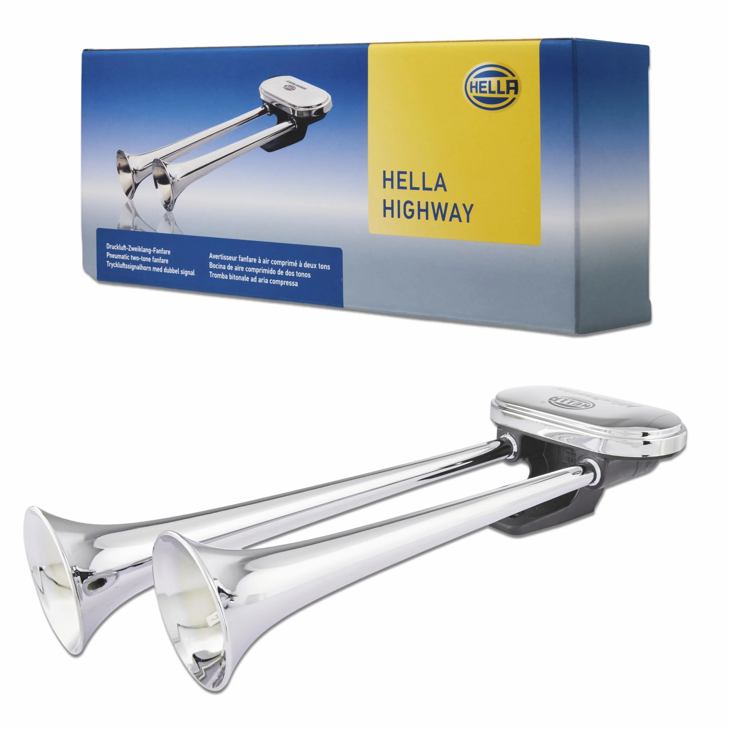 HELLA Tromba CA34,24V,115dB(A),Gamma frequenze da,300Hz,Gamma frequenze fino a,350Hz,Tono basso/Tono alto,elettrico,Bocchettone di tubo,Spina,Spi,3PB 005 411-001