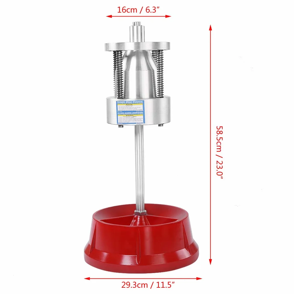 Equilibratrice portatile per ruote per auto, equilibratrice della gomma della ruota dei mozzi dello smontagomme della macchina di bilanciamento statico resistente per il camion dell'automobile